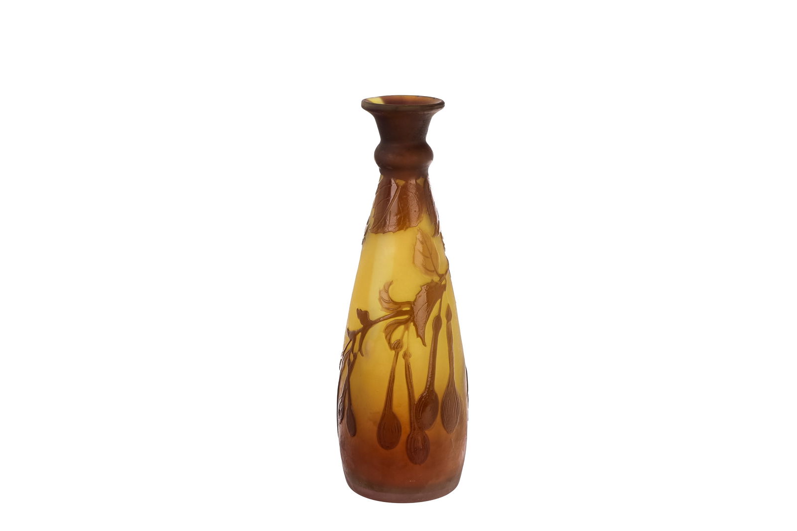 ART NOUVEAU GALLE CAMEO GLASS VASE (1 of 4)