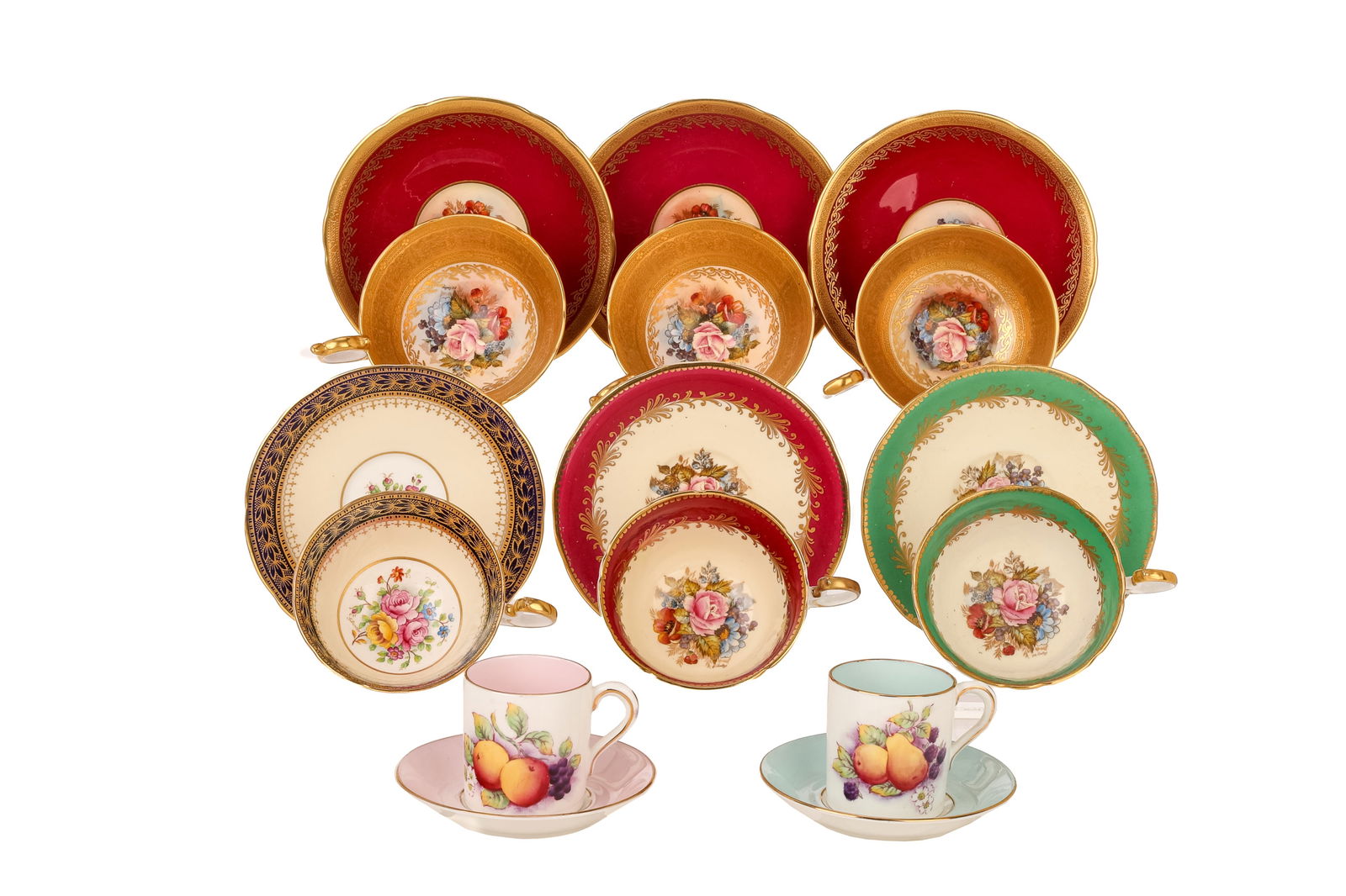ASSORTED ENGLISH PORCELAIN TEACUPS (1 of 3)