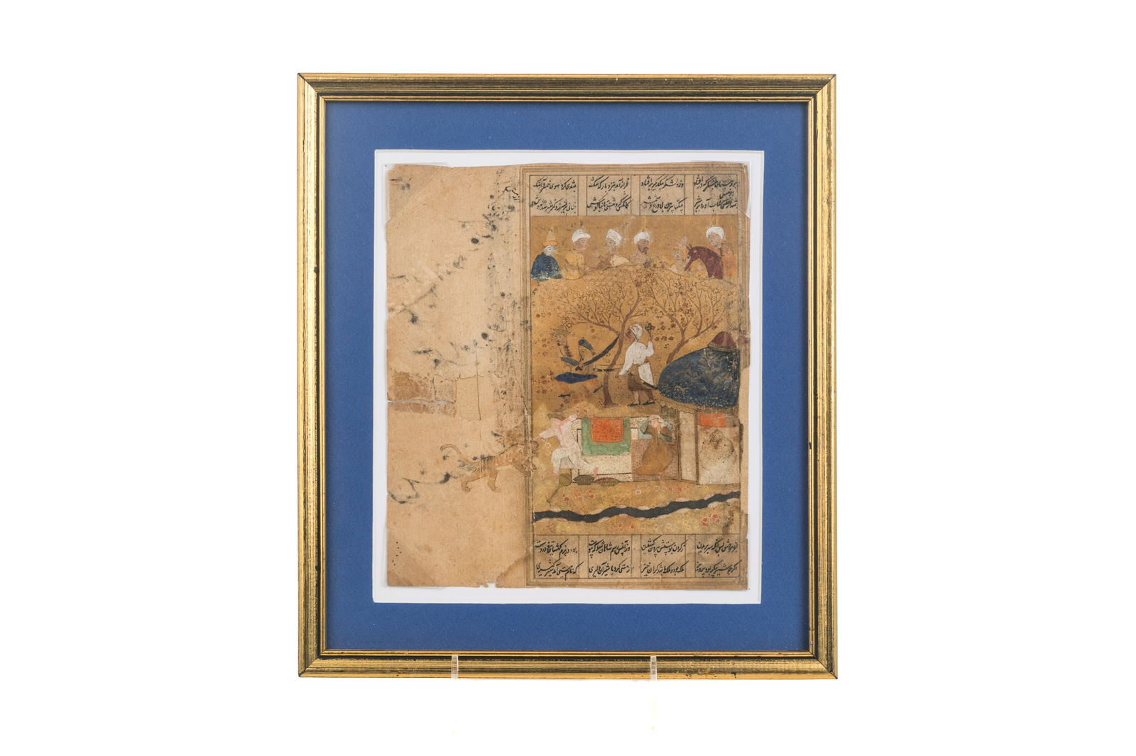 FRAMED SAFAVID PERSIAN MANUSCRIPT LEAF (1 of 3)