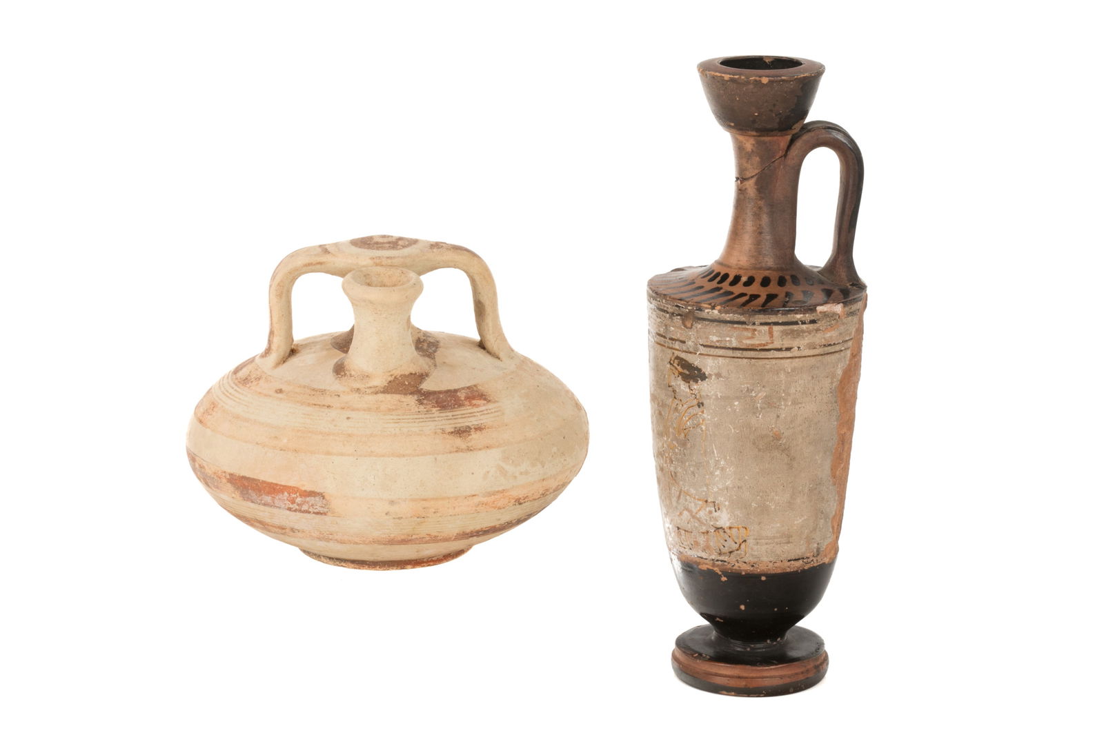 TWO ANCIENT TERRACOTTA JARS (1 of 8)