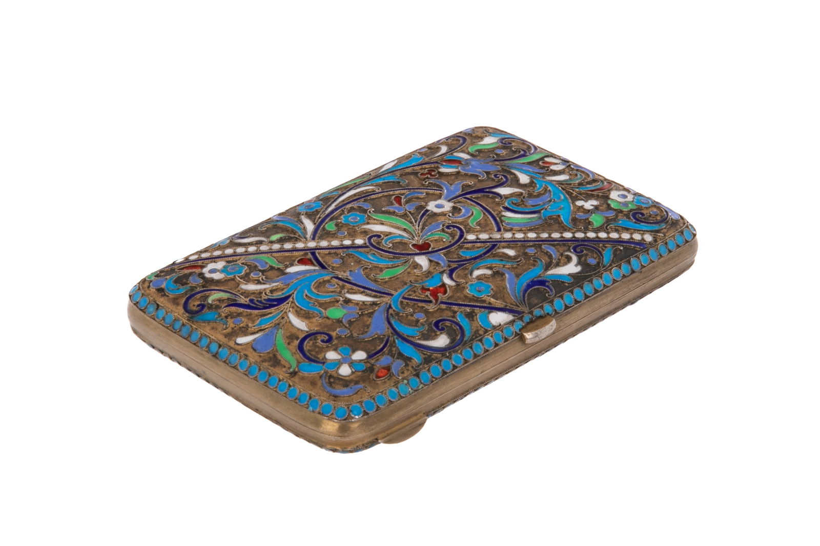 RUSSIAN SILVER & ENAMEL CIGARETTE CASE (1 of 6)