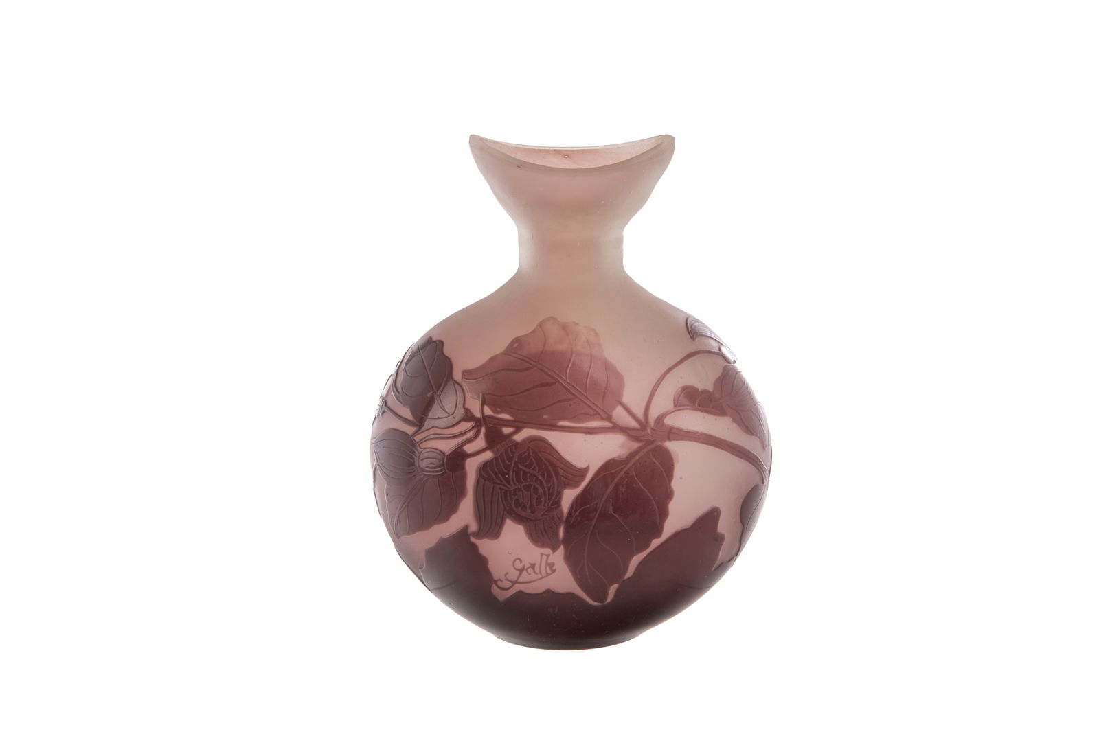 FRENCH CAMEO GLASS MOON FLASK VASE (1 of 5)