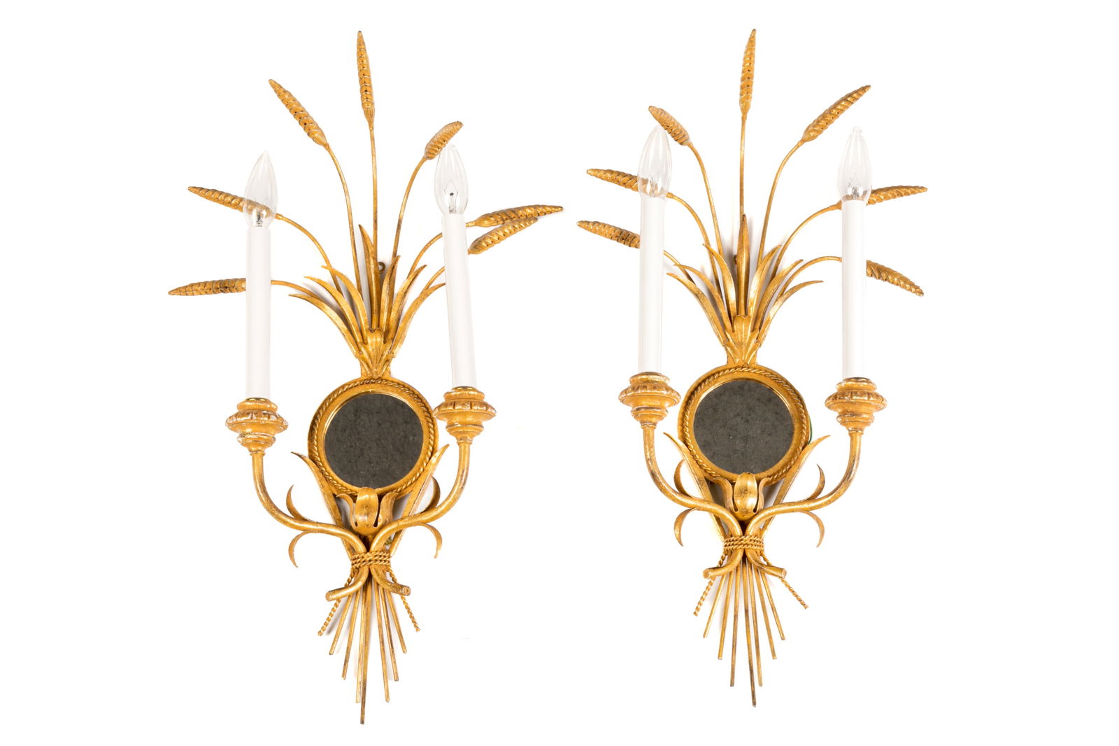 PAIR OF HOLLYWOOD REGENCY WALL SCONCES (1 of 1)