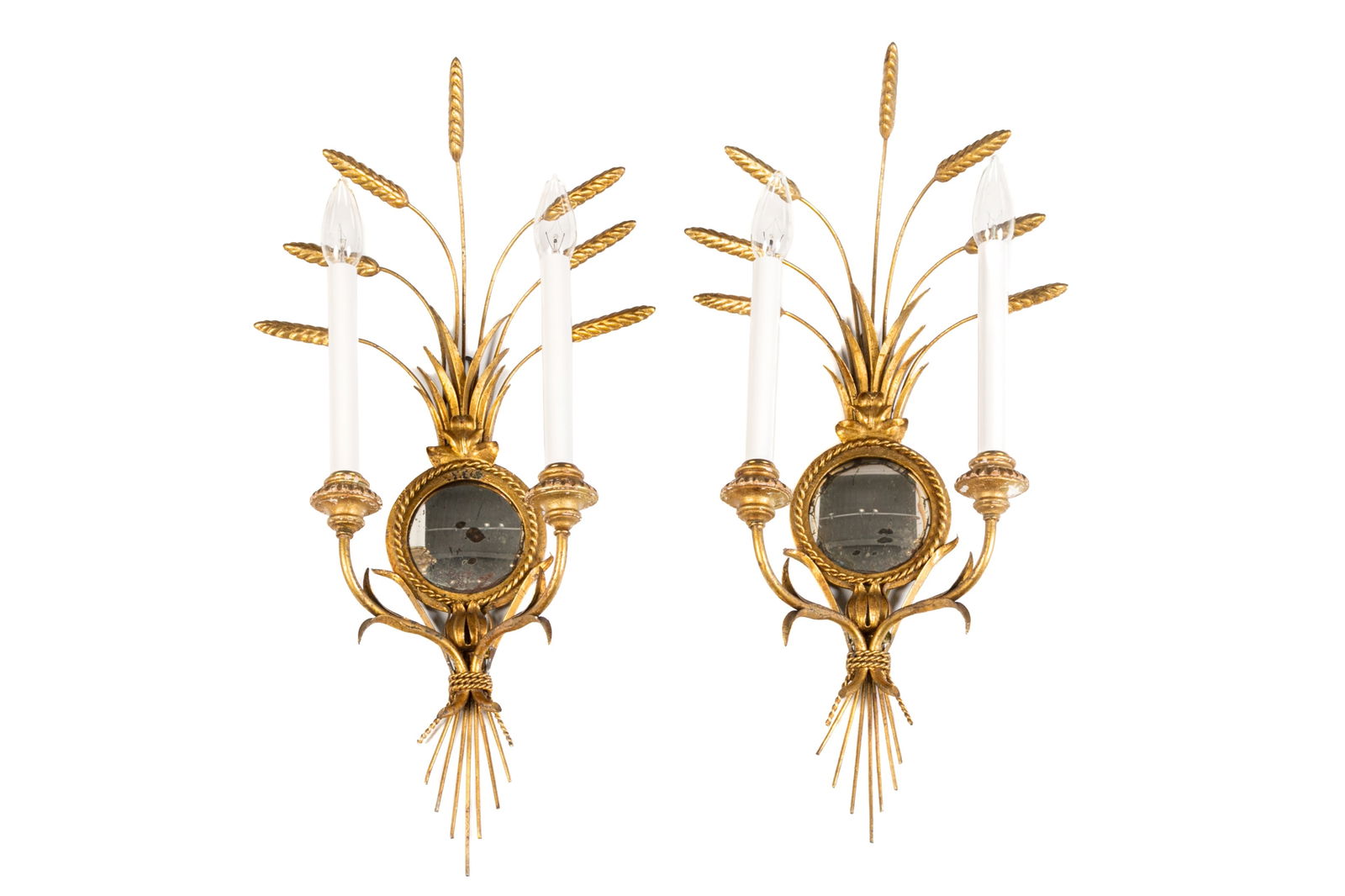 PAIR OF HOLLYWOOD REGENCY WALL SCONCES (1 of 1)