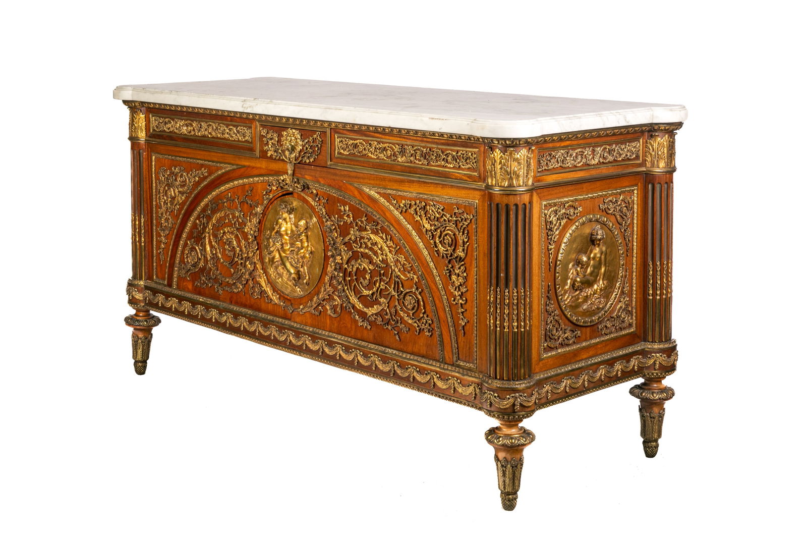 FINE FRENCH BRONZE MOUNTED BUFFET (1 of 7)