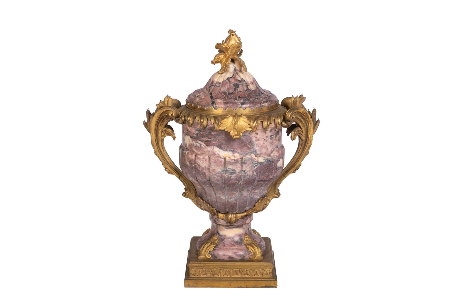 LARGE FRENCH LOUIS XV MARBLE & BRONZE MOUNTED URN (1 of 12)
