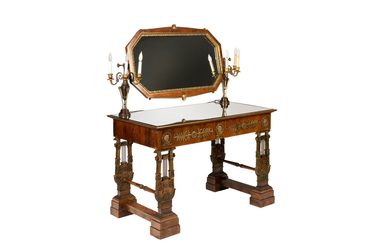FRENCH EMPIRE BRONZE MOUNTED TABLE DE TOILETTE (1 of 5)