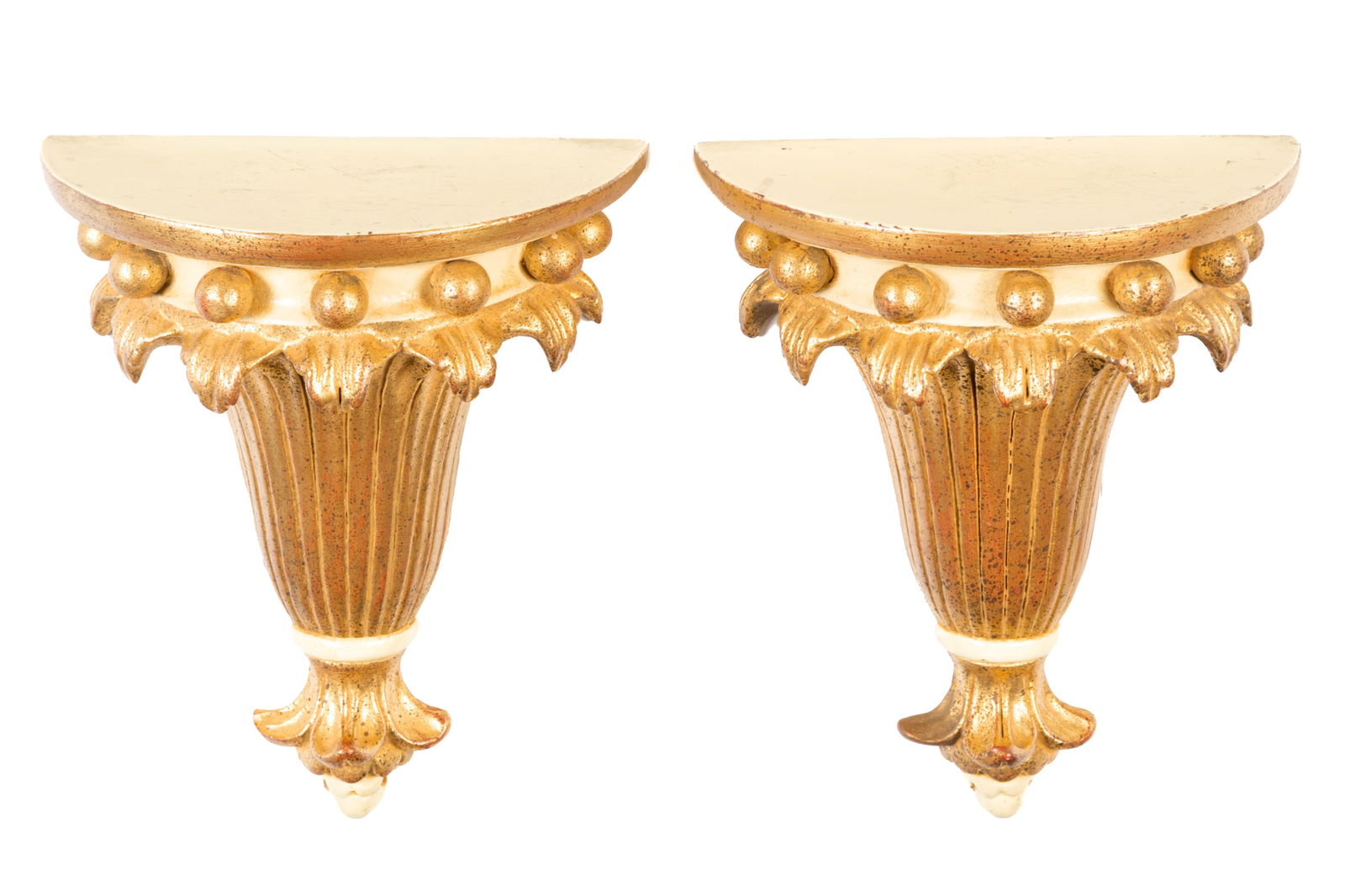 PAIR OF DECORATIVE VINTAGE ITALIAN WALL BRACKETS (1 of 1)