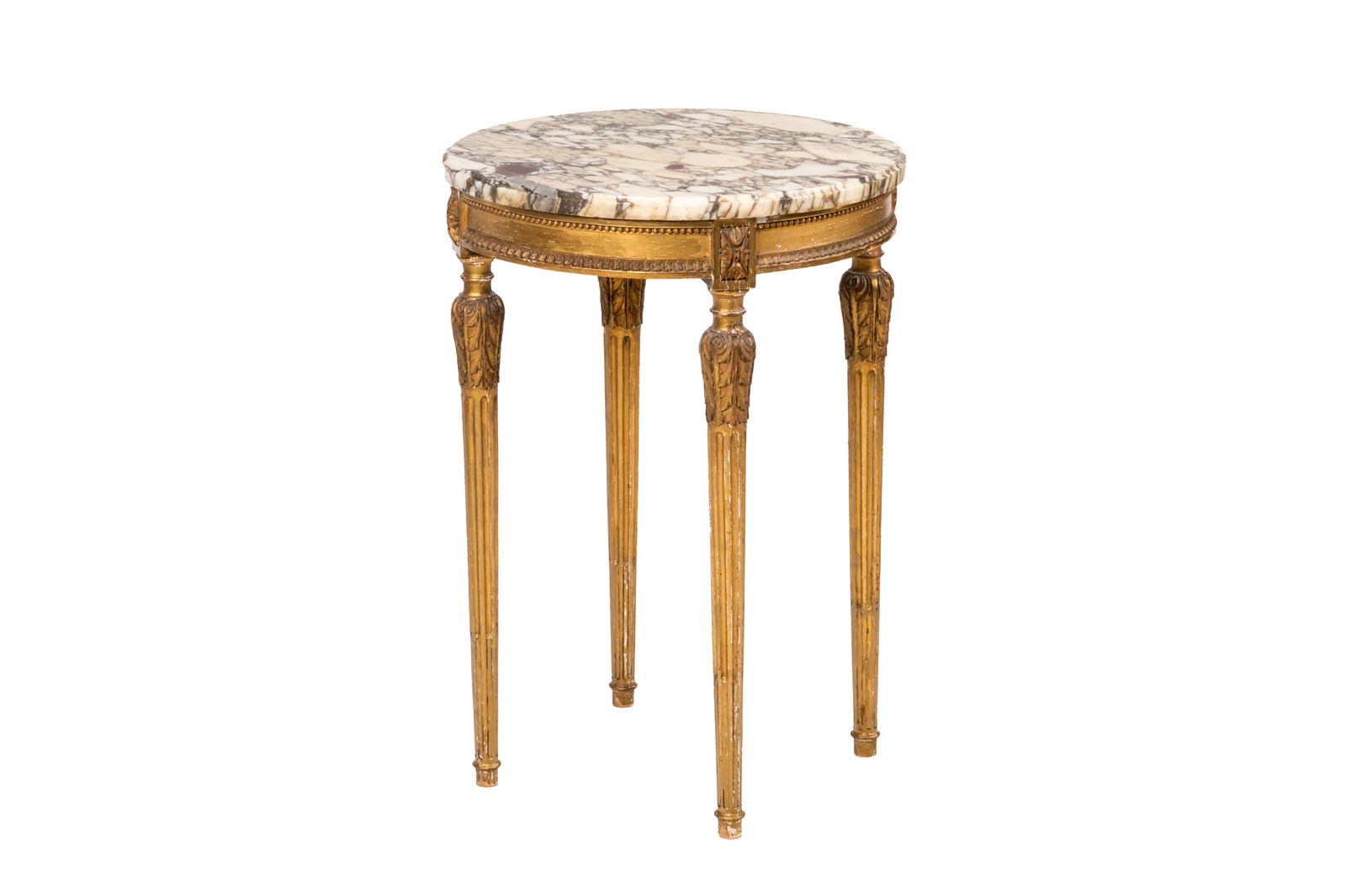 SMALL MARBLE TOP FRENCH SIDE TABLE (1 of 1)