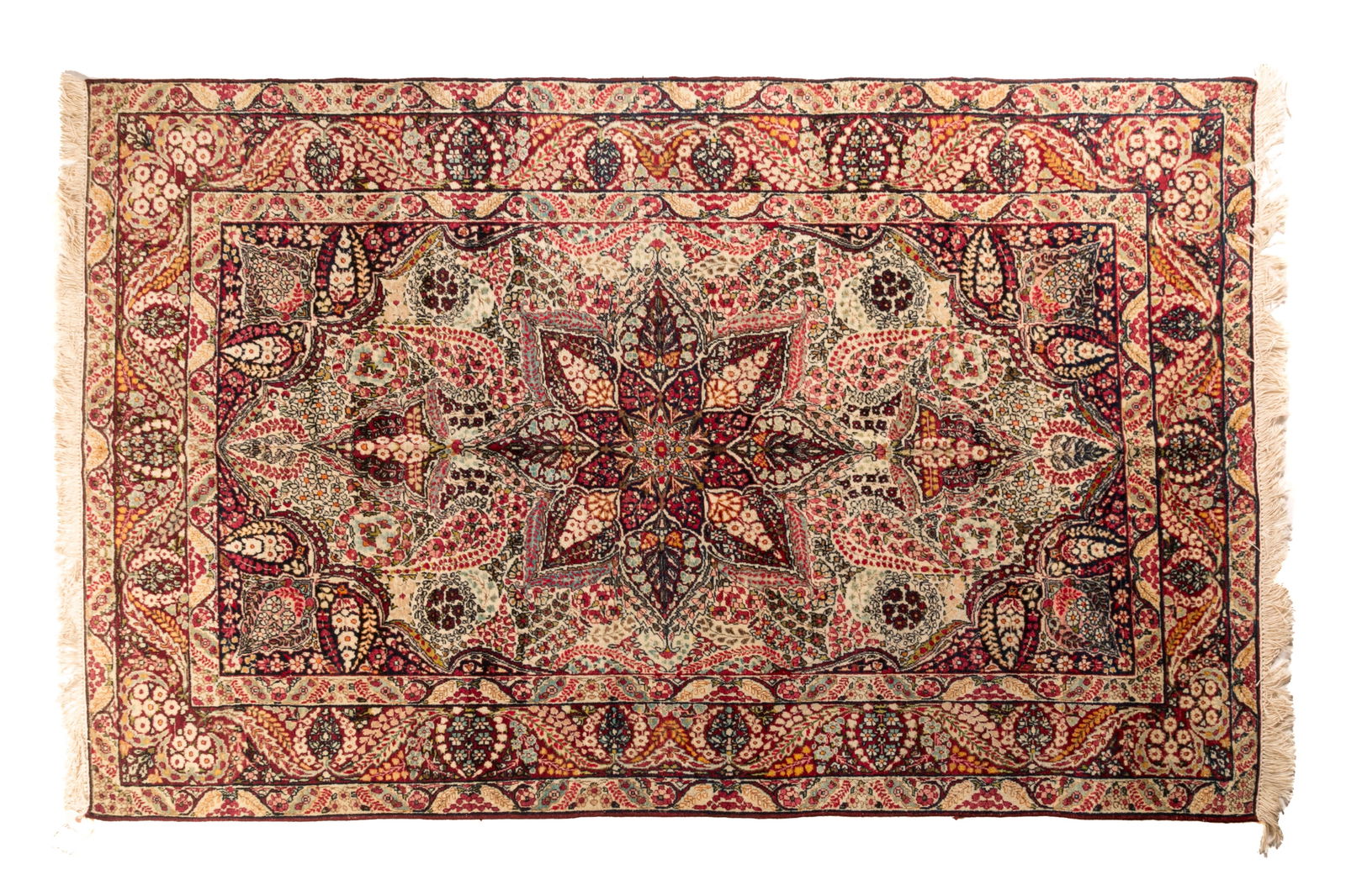 SEMI ANTIQUE PERSIAN KERMAN LAVAR RUG (1 of 3)