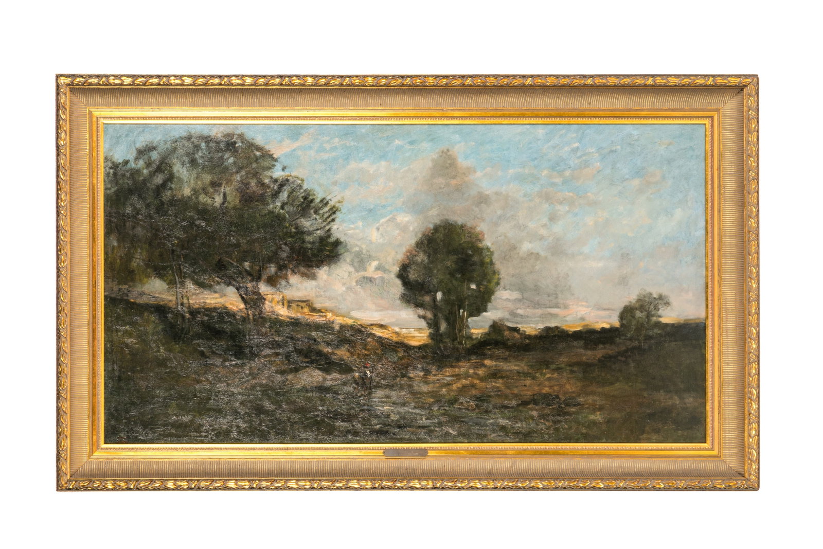SIGNED JEAN-BAPTISTE CAMILLE COROT (1796-1875): Landscape Oil on canvas Signed "Verte Corot" bottom left H. 25 1/4" W. 47" Provenance: Private Collection (Toronto)
