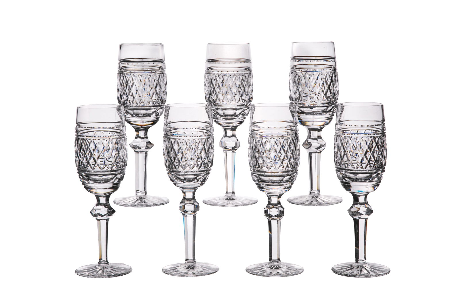 EIGHTEEN WATERFORD CASTLETOWN CHAMPAGNE FLUTES (1 of 2)