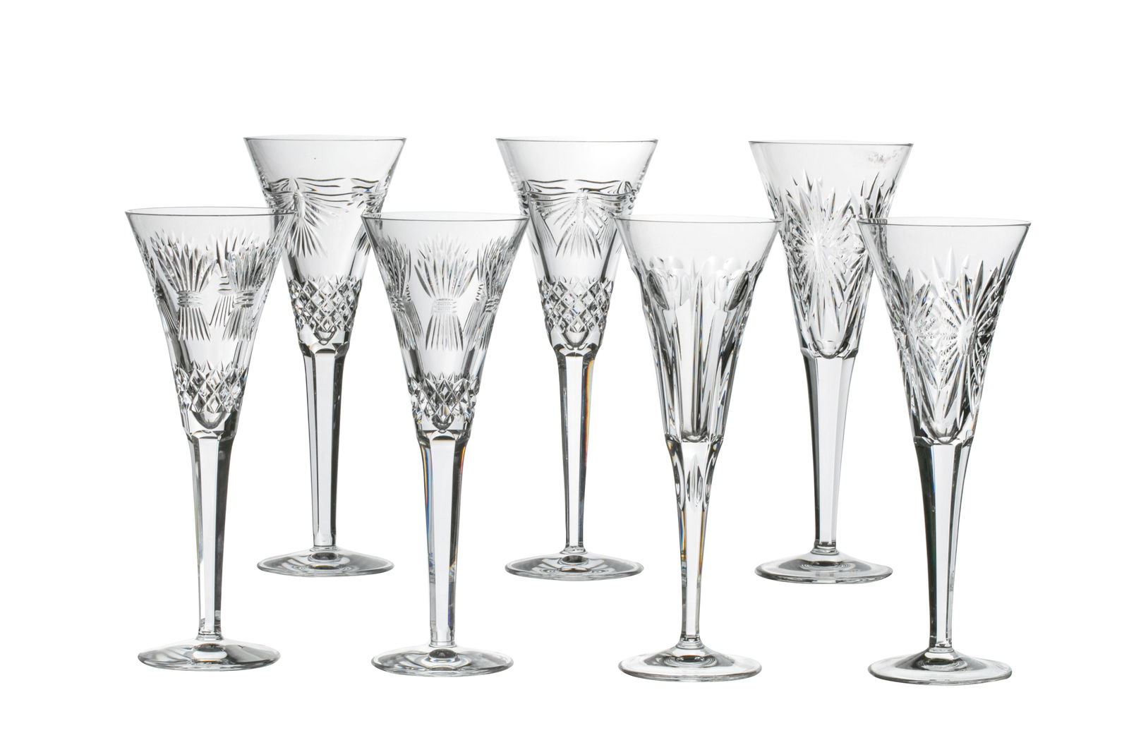 ELEVEN WATERFORD MILLENNIUM CHAMPAGNE FLUTES (1 of 2)