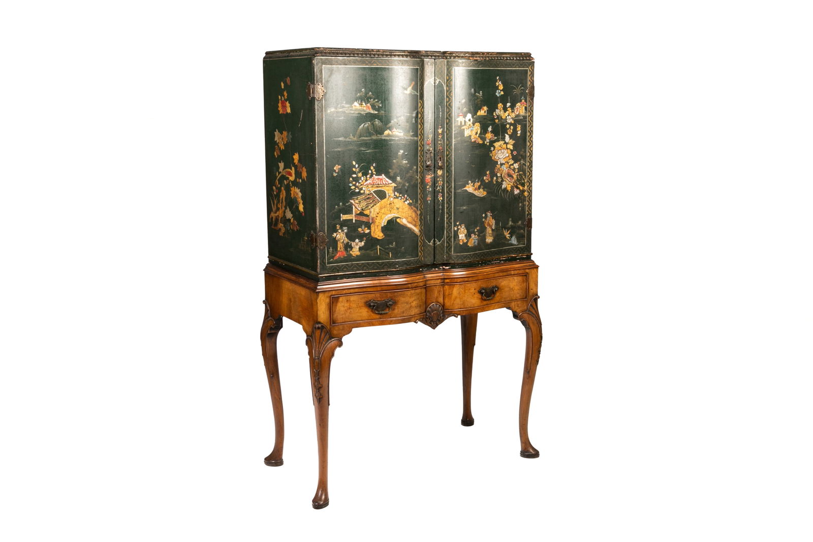 CHINOISERIE PAINTED CHEST ON STAND (1 of 9)