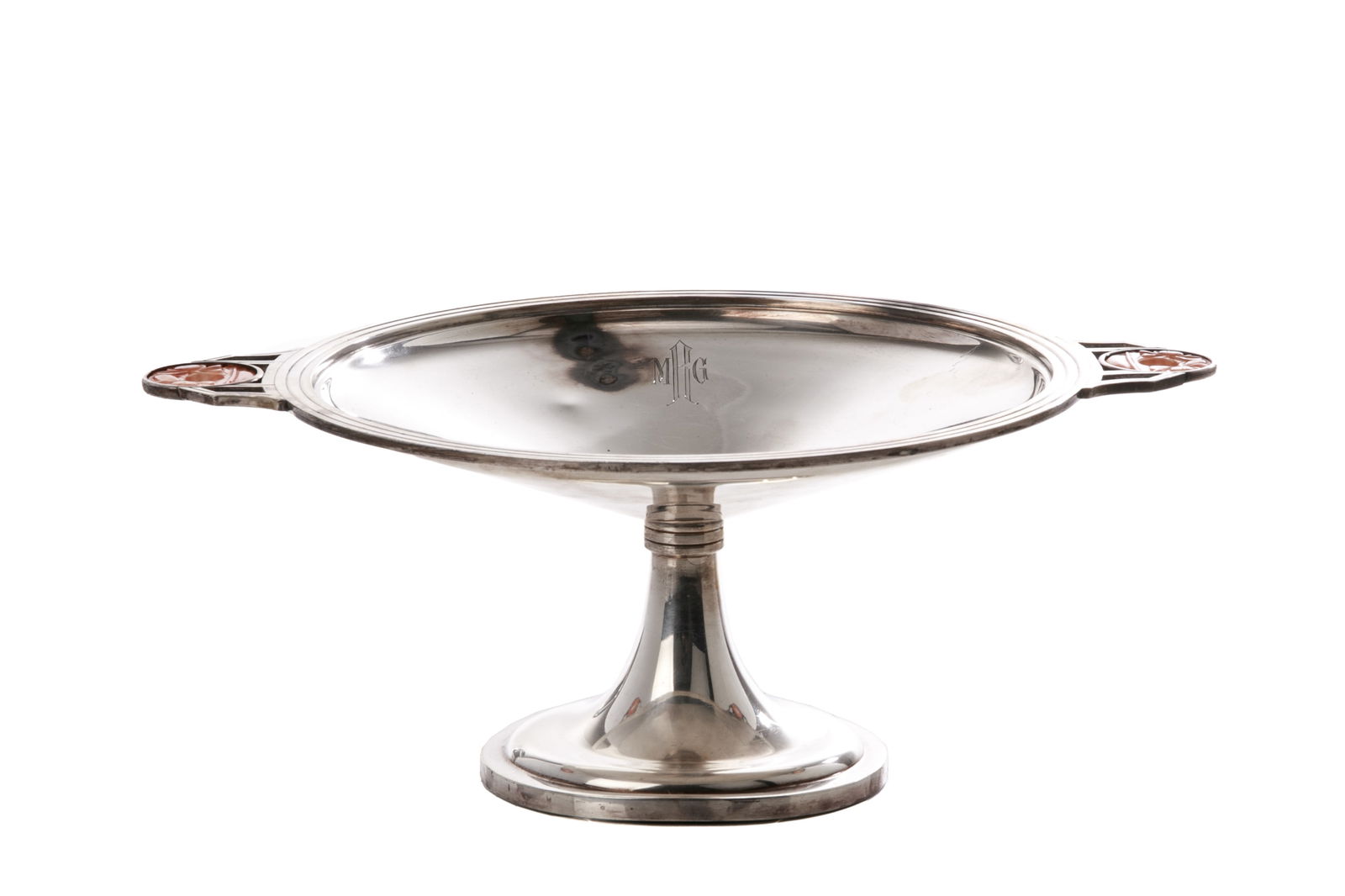 ART DECO AMERICAN DURGIN GORHAM SILVER TAZZA, 480g (1 of 6)