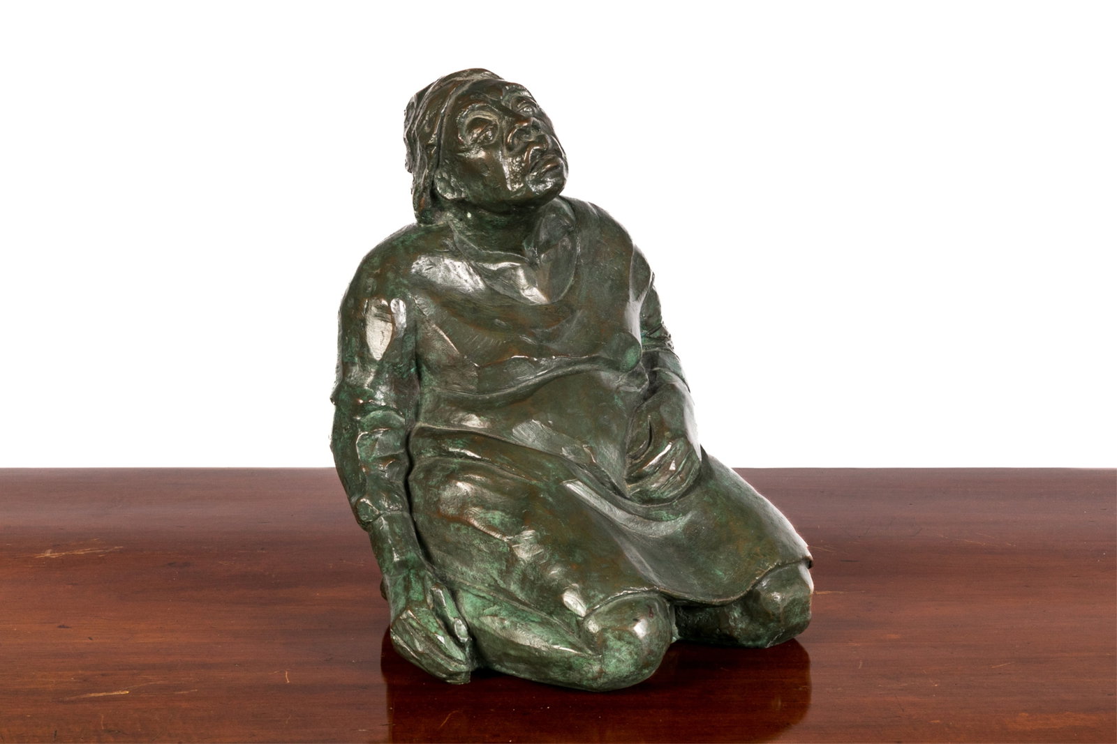 SIDNEY BECK (South African, b. 1936): The Tired Servant Patinated Bronze H. 33 cm (13 in.)