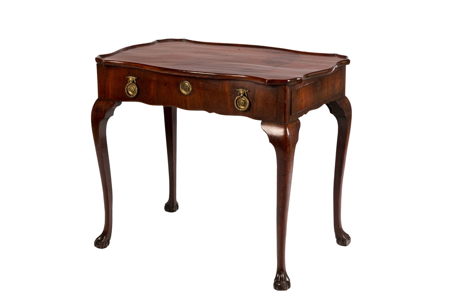 DUTCH MAHOGANY SERPENTINE TOP CENTRE TABLE (1 of 1)