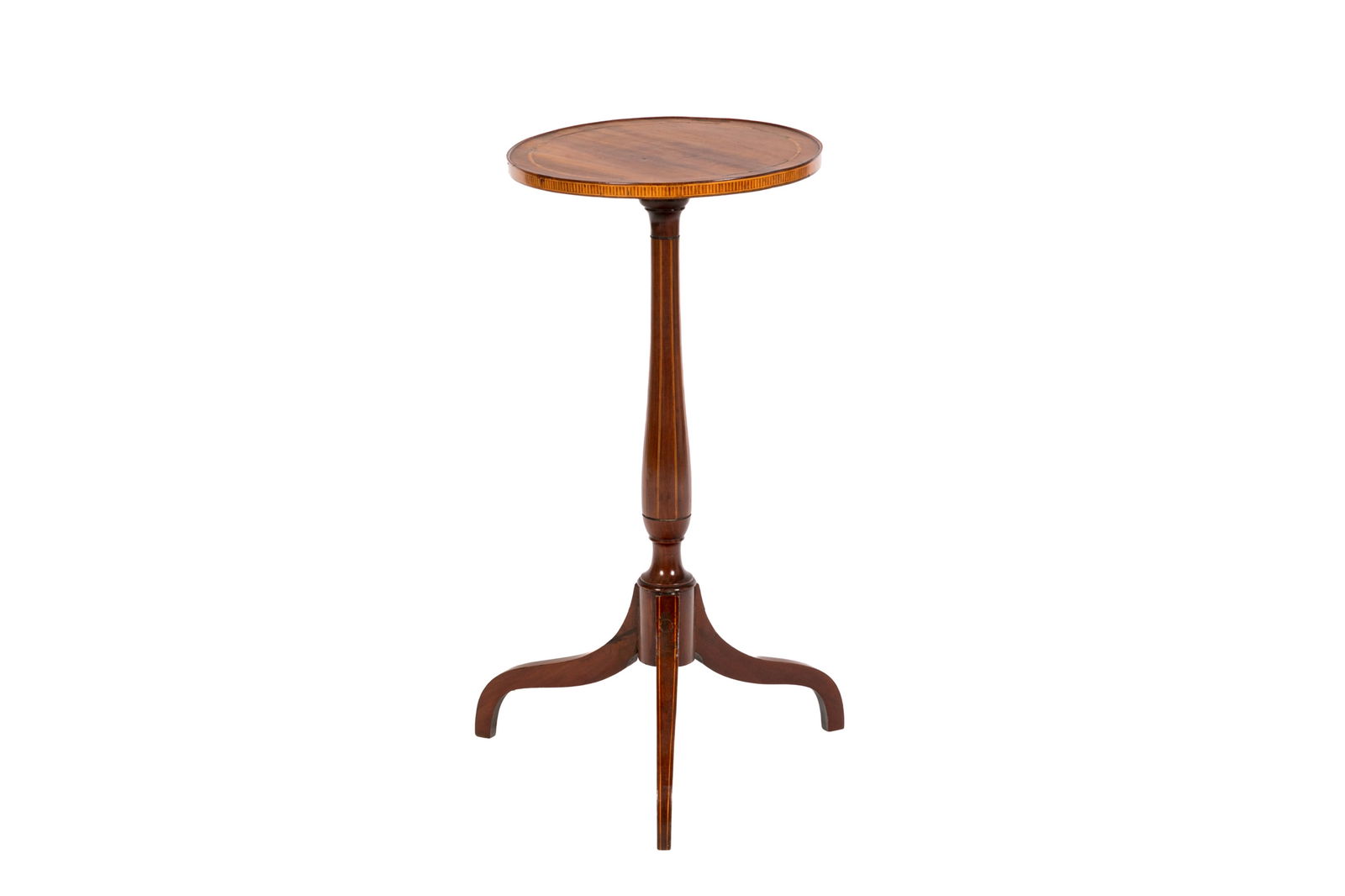 ENGLISH MAHOGANY PEDESTAL CANDLESTAND (1 of 1)