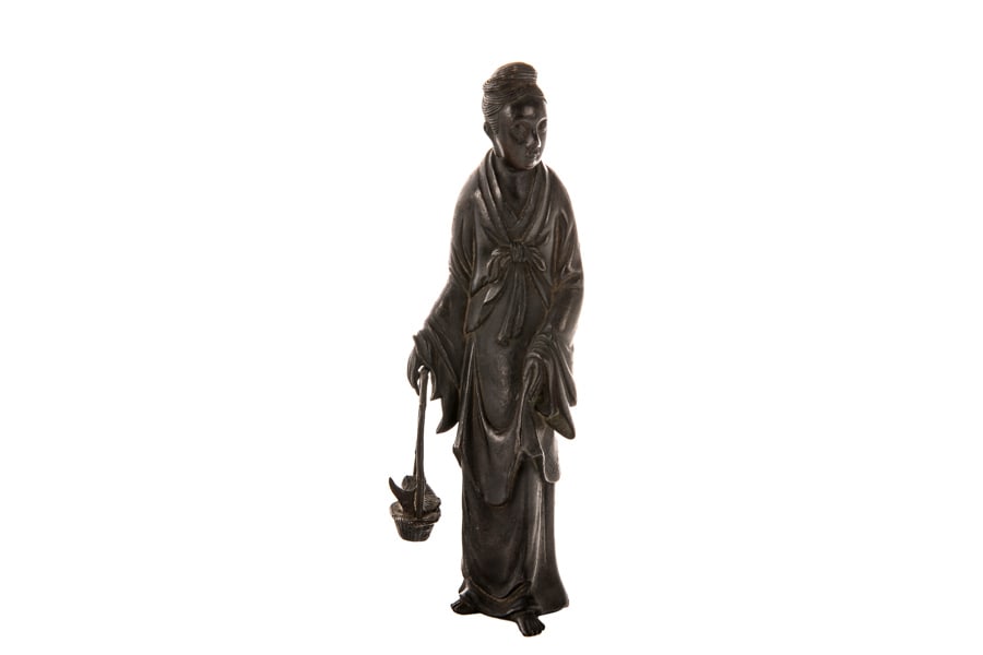 A CHINESE BRONZE FIGURE OF DAOIST IMMORTAL (1 of 6)