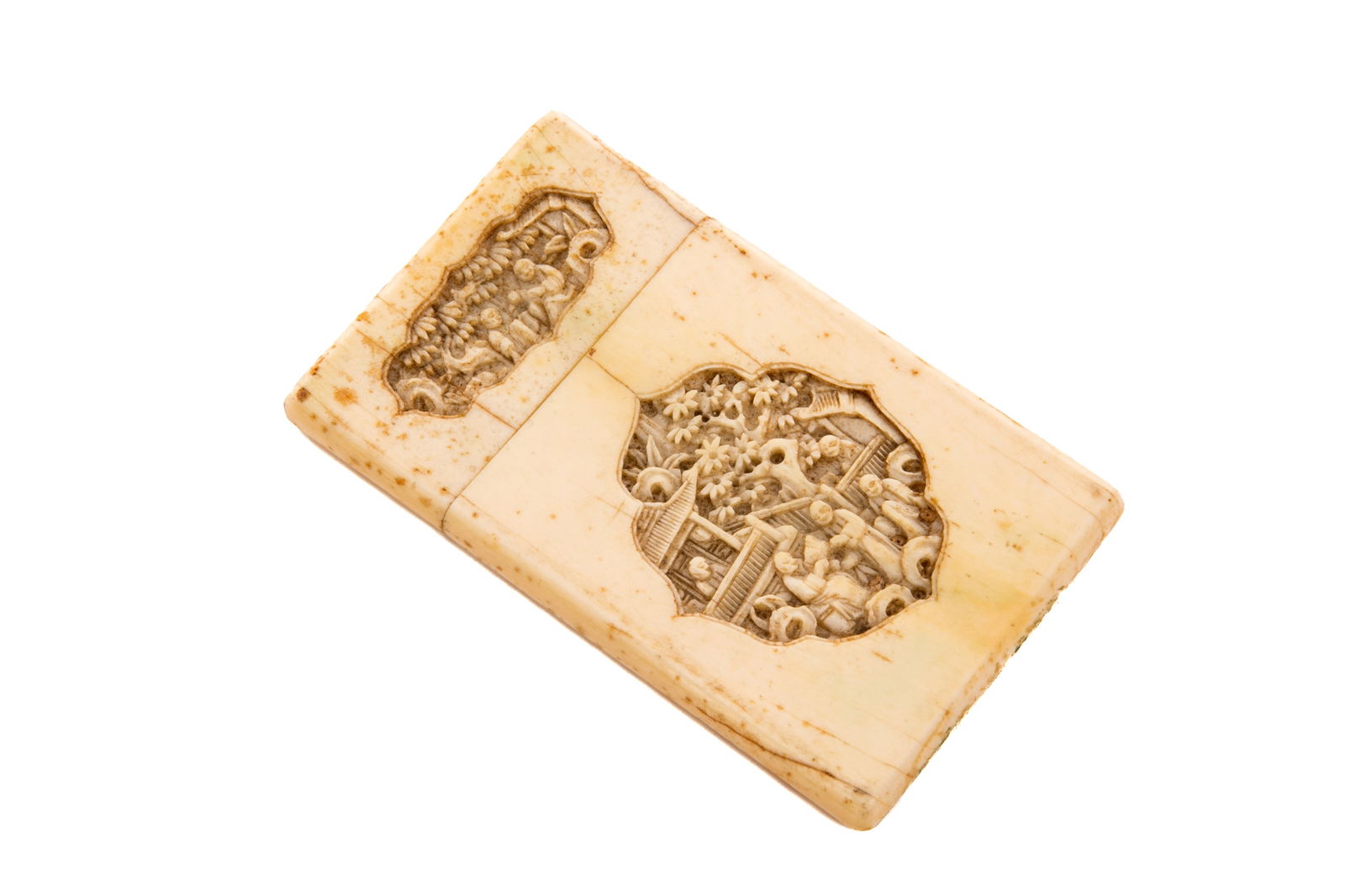 CHINESE EXPORT NATURAL CARVED CARD CASE (1 of 5)