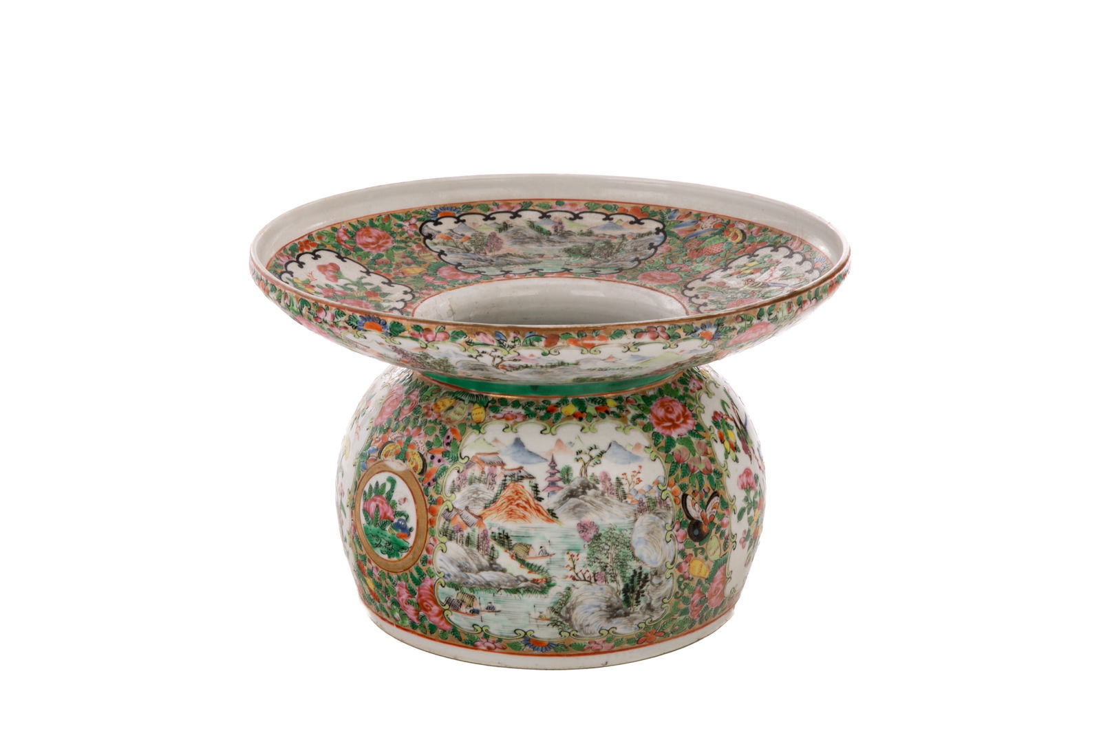 CHINESE CANTON ENAMELED ZHADOU PORCELAIN VASE (1 of 4)