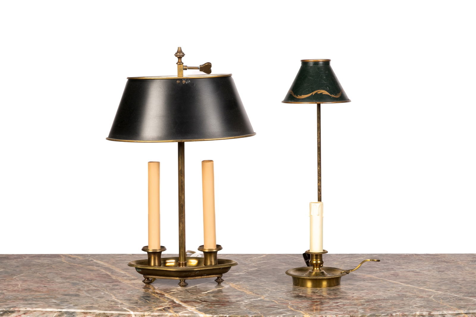 TWO BRASS TABLE LAMPS (1 of 2)