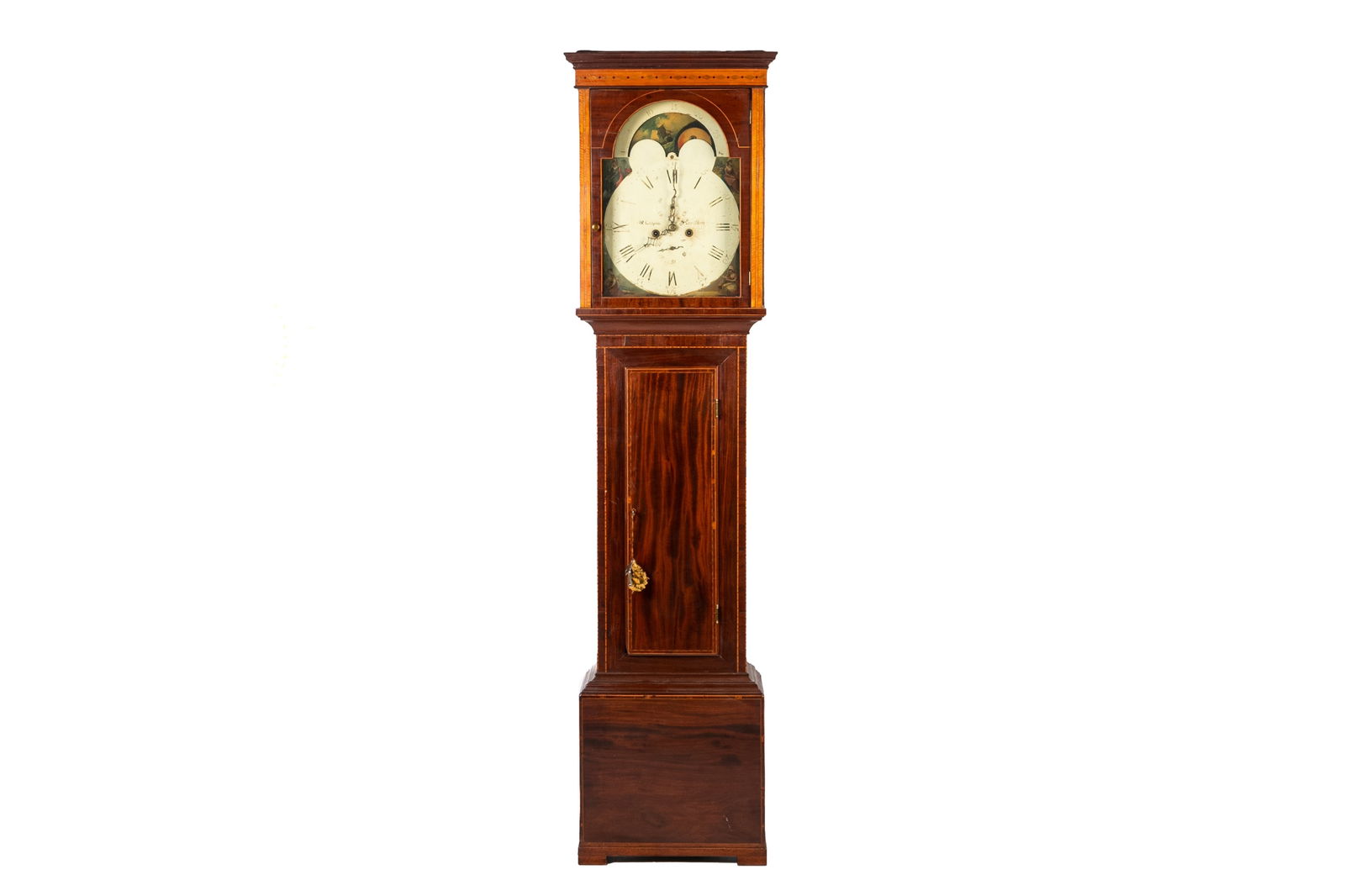 19th C SCOTTISH MOON-PHASE TALL CASE CLOCK (1 of 6)