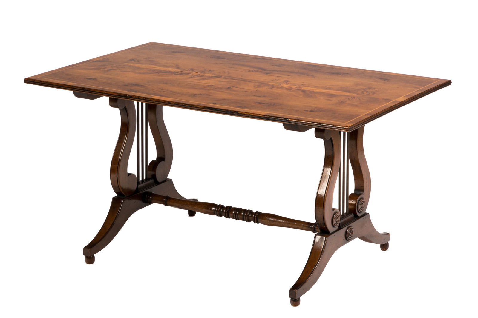 FRUITWOOD LYRE FORM COFFEE TABLE (1 of 1)