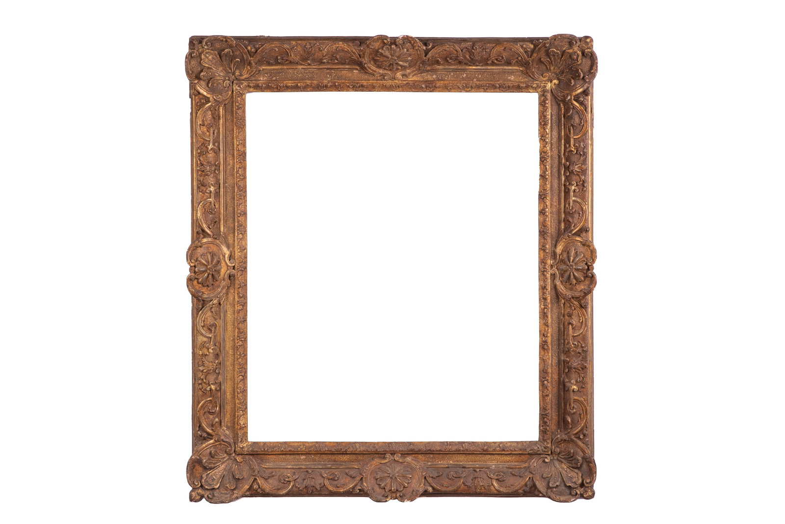 REGENCE FRAME. FRENCH, ca. 1715-1723: Overall 36" x 31 3/8" Sight 27 1/4" x 23" Rebate 28 15/16" x 23 9/16" Size small Provenance: European Art branch of the Art Gallery of Ontario; received as an anonymous gift in 1997.
