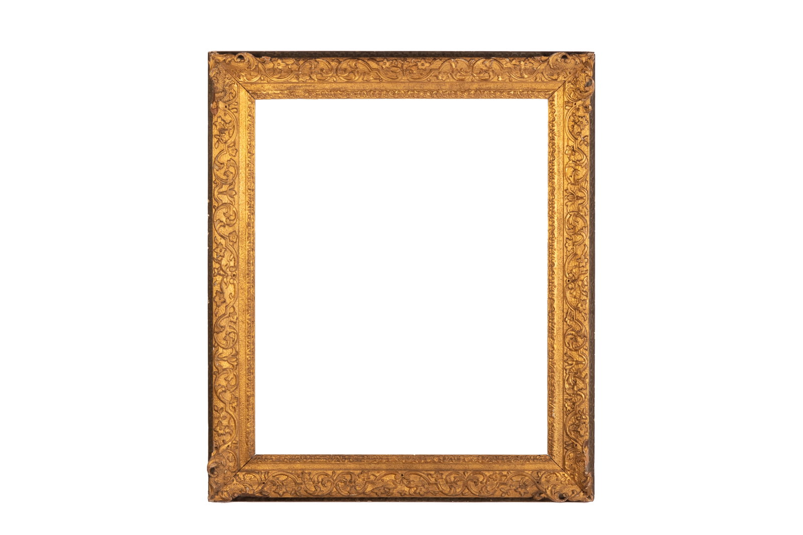 LOUIS XIV FRAME. ENGLISH, 18th C: Overall31 5/8" x 36 3/4" Sight 23 3/4" x 29" Rebate30 1/2" x 25 3/8" Size small Provenance: European Art branch of the Art Gallery of Ontario; received as an anonymous gift in 1997.