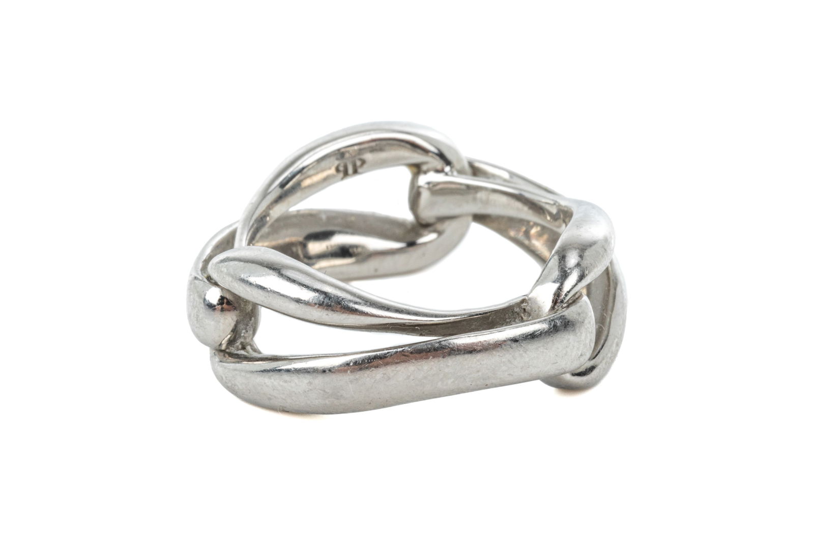 PLATINUM INTERWOVEN DESIGN BAND RING, 14.4g (1 of 1)