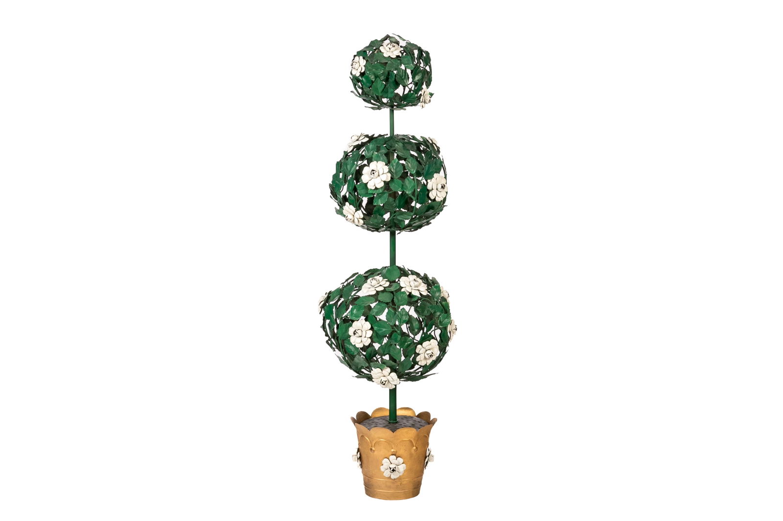 VINTAGE PAINTED METAL TOPIARY (1 of 2)