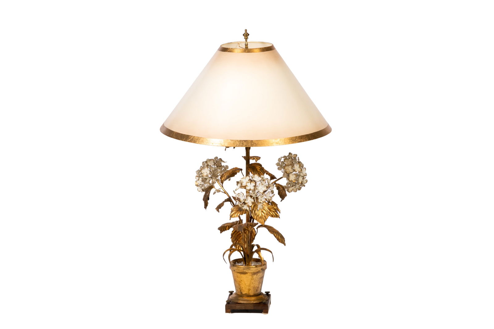 HOLLYWOOD REGENCY PAINTED METAL TABLE LAMP (1 of 1)