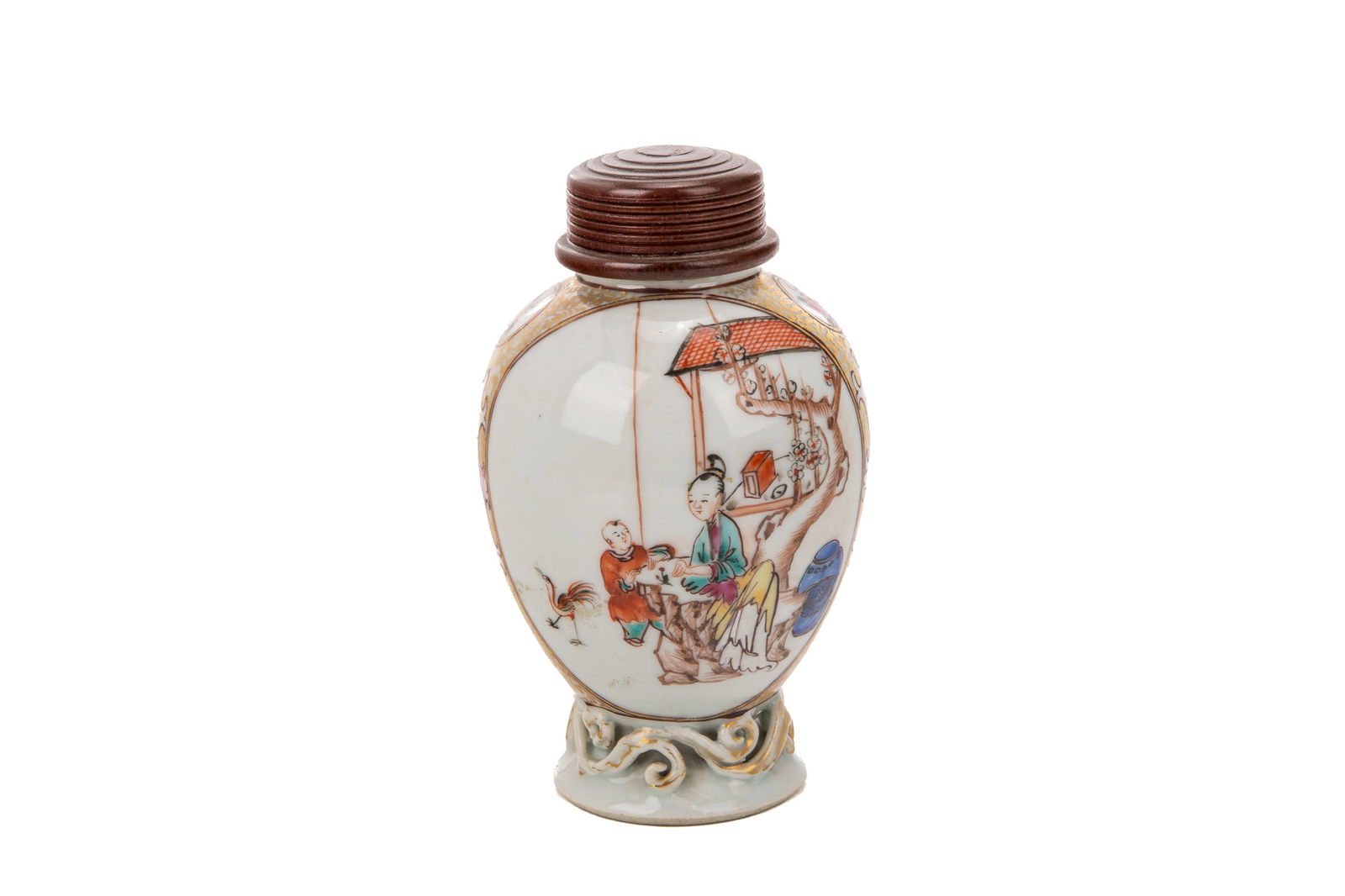 18th C CHINESE EXPORT PORCELAIN TEA CADDY (1 of 5)