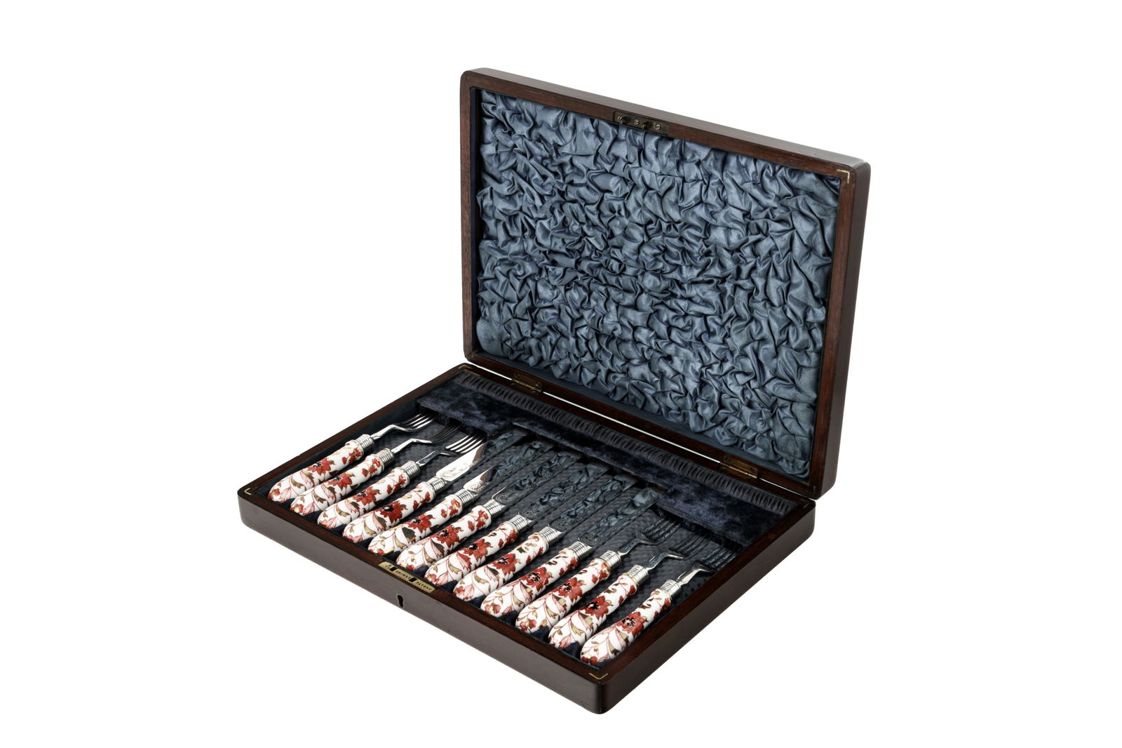 TWELVE COALPORT-STYLE DESSERT FORKS AND KNIVES (1 of 3)