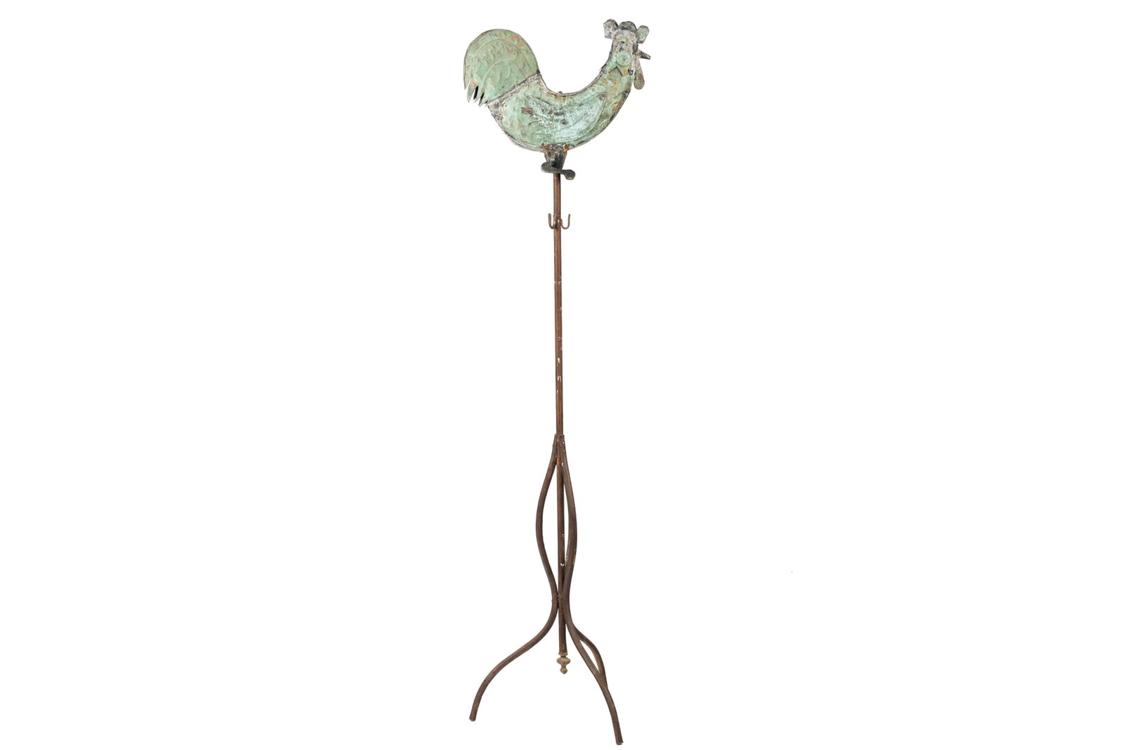 FULL LENGTH FOLK ART METAL ROOSTER: H.: 76'' W.: 16'' D.: 20''