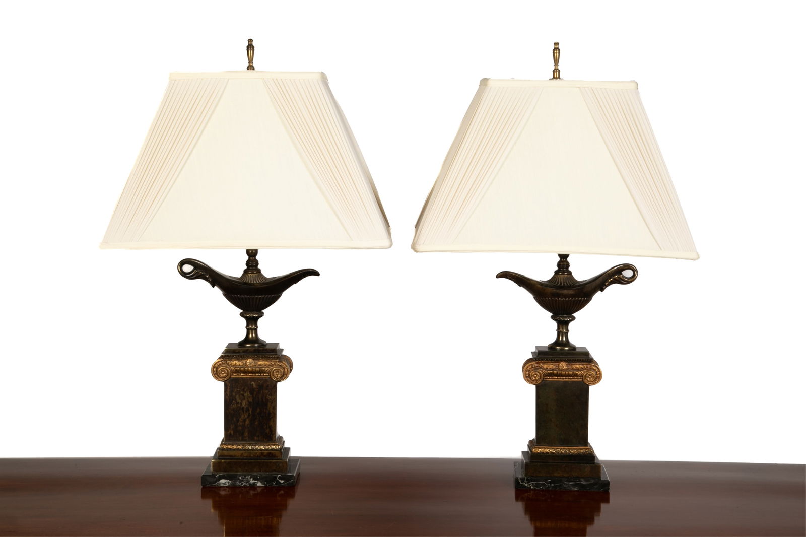 PAIR OF URN FORM TABLE LAMPS (1 of 1)