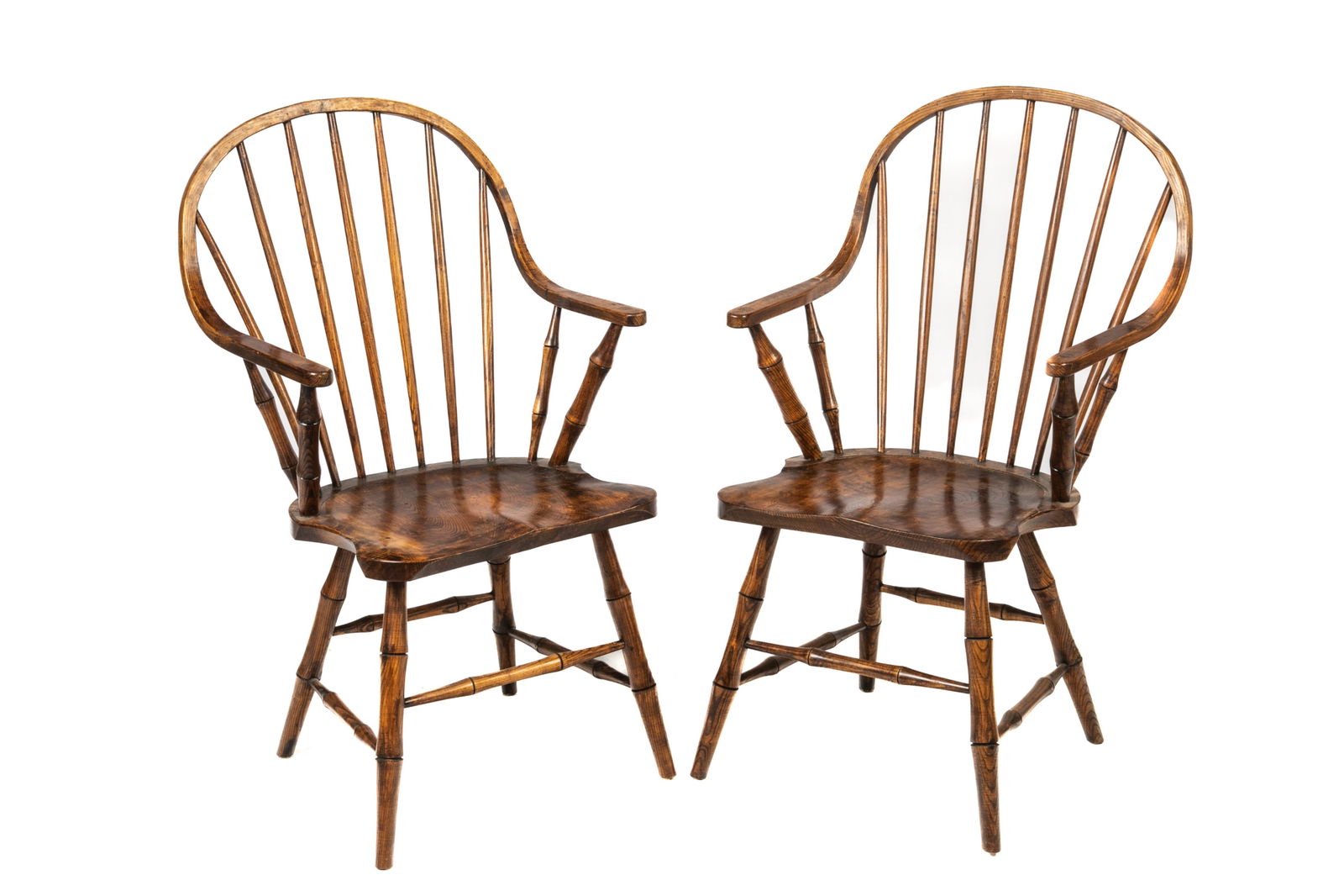 PAIR OF ENGLISH WINDSOR ARMCHAIRS (1 of 5)
