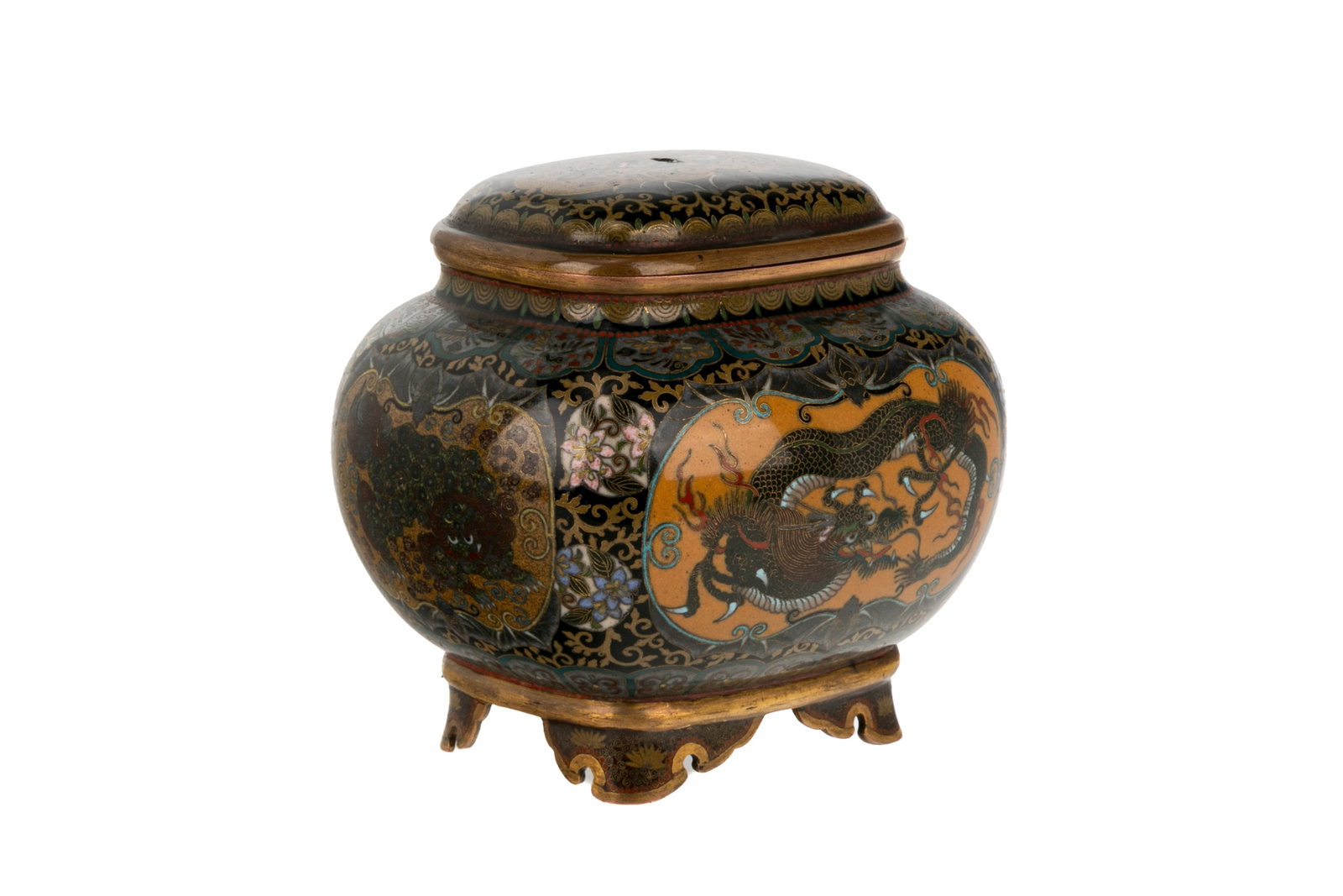 SMALL JAPANESE CLOISONNE CENSER (1 of 3)