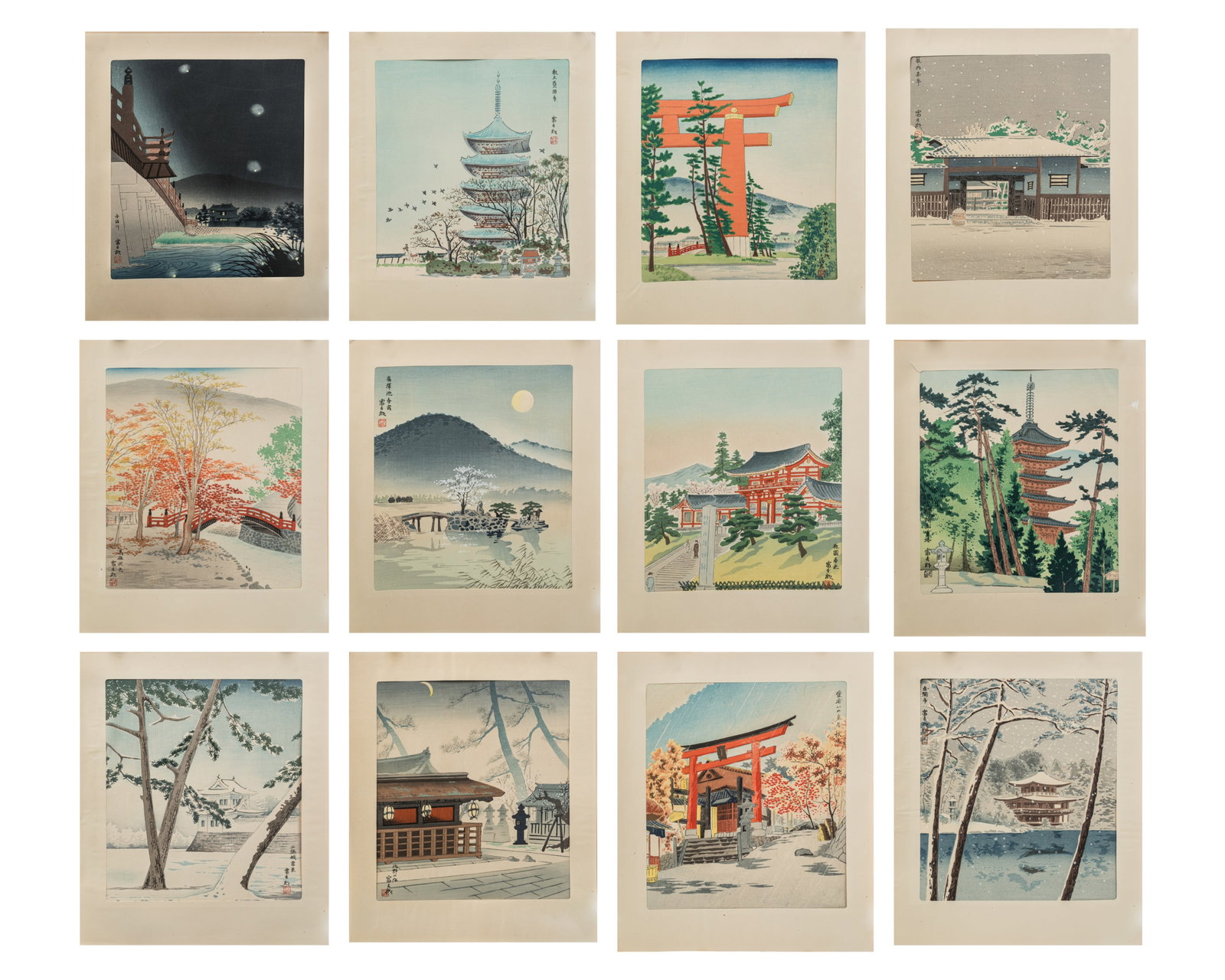 ASSORTED JAPANESE WELL-CONSERVED WOODBLOCK PRINTS (1 of 20)