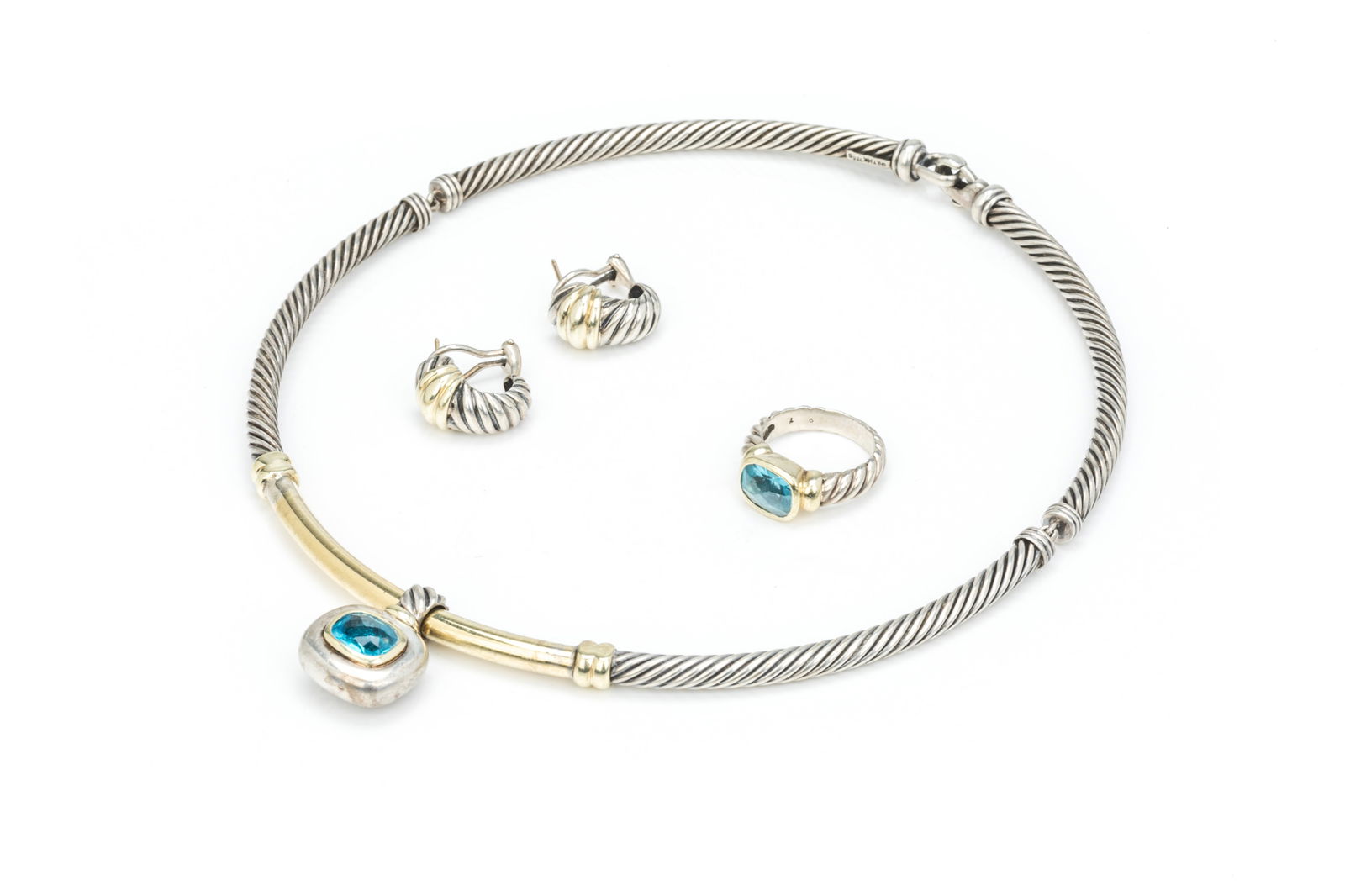 14K GOLD & SILVER DAVID YURMAN JEWELERY SUITE, 98g (1 of 1)