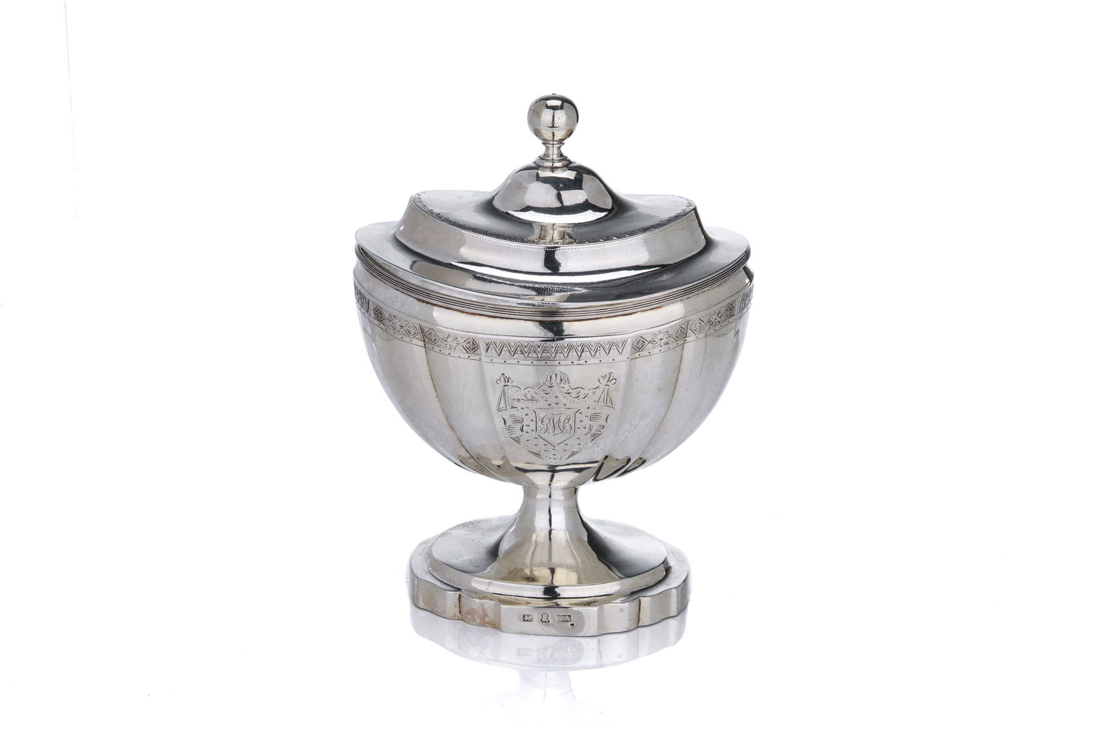 18th C AMERICAN SILVER SUGAR BASIN, 578g (1 of 3)