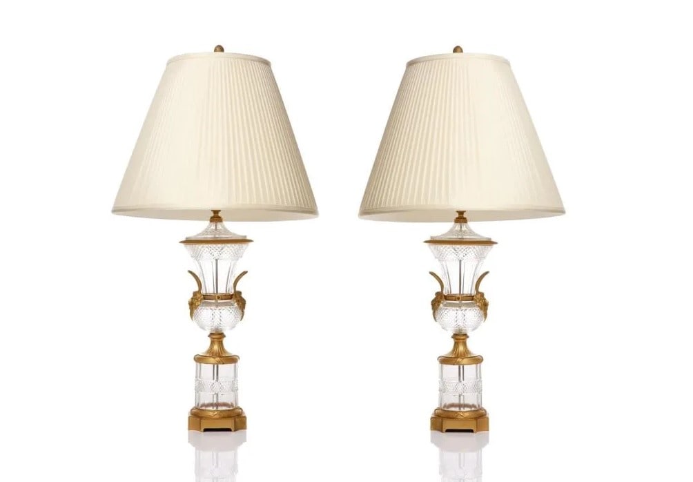 CUT GLASS & BRONZE MOUNTED TABLE LAMPS (1 of 1)