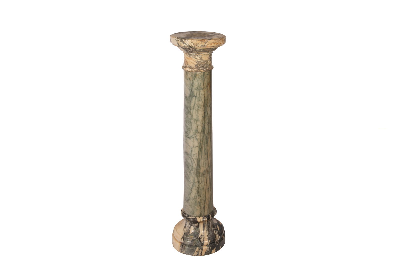 ANTIQUE MIXED MARBLE COLUMN FORM PEDESTAL (1 of 1)