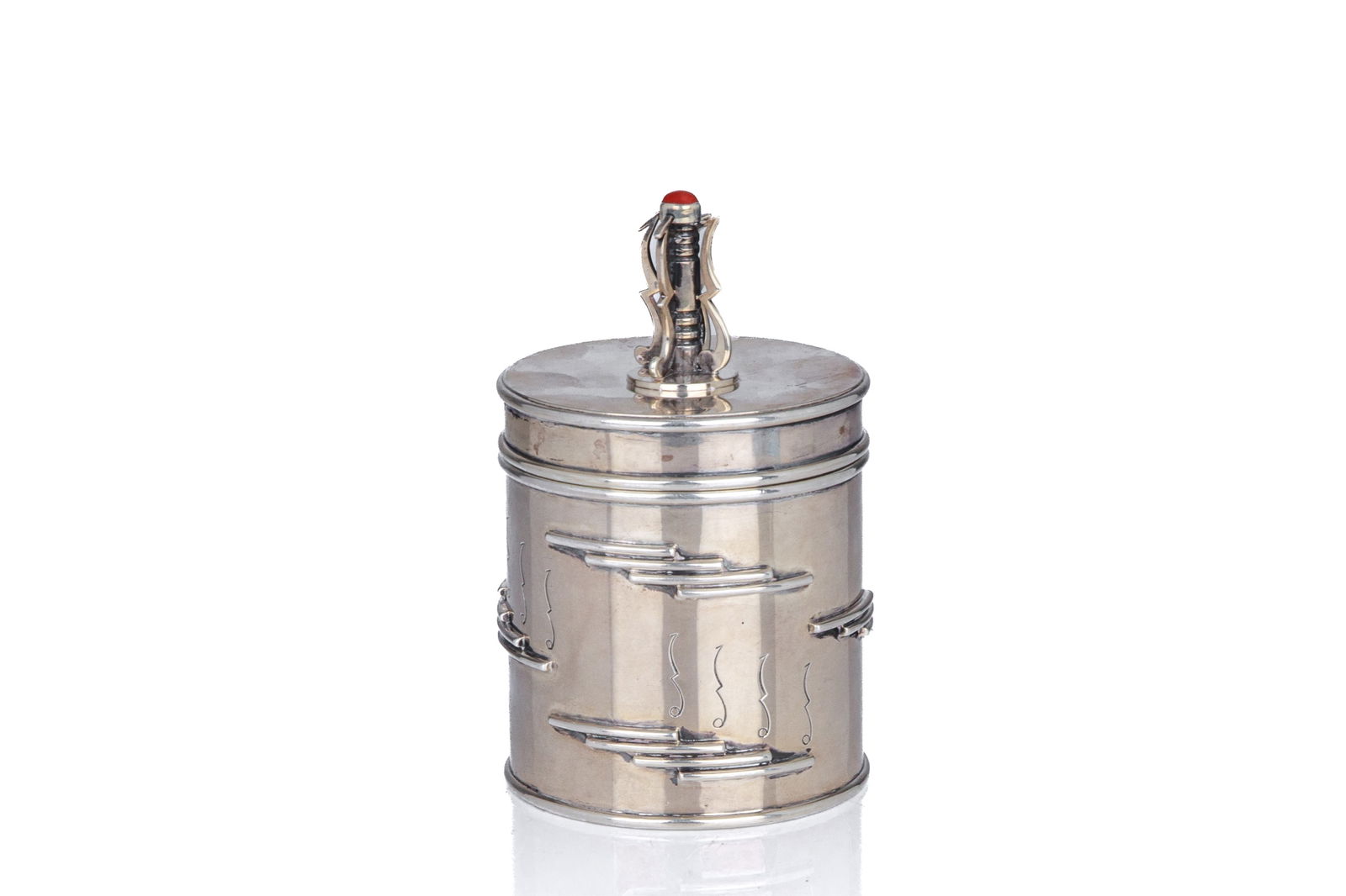 HENRY GEORGE MURPHY SILVER CANISTER, 199g (1 of 4)