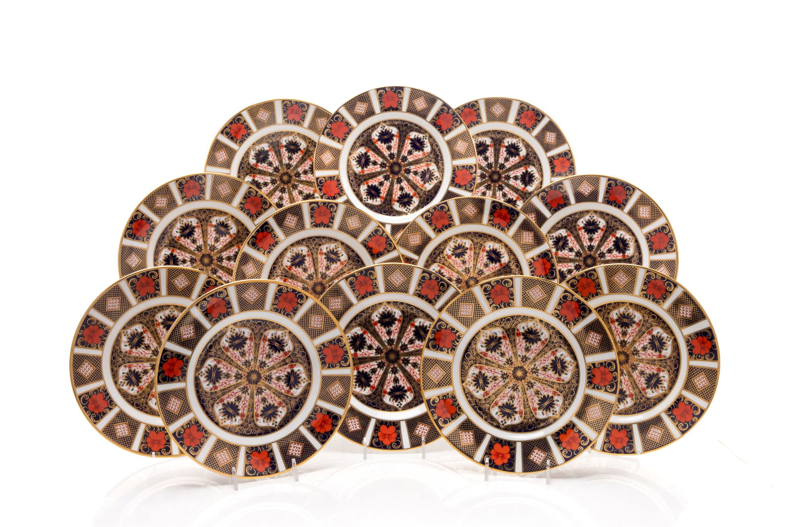 TWELVE ROYAL CROWN DERBY IMARI SIDE PLATES (1 of 2)