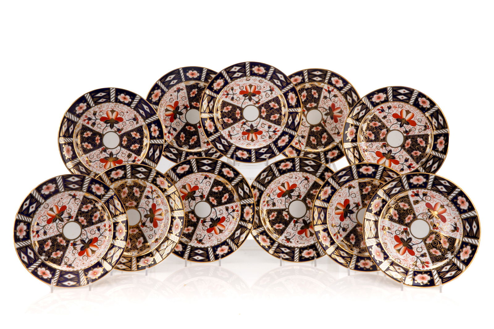 ELEVEN ROYAL CROWN DERBY IMARI SALAD PLATES (1 of 2)