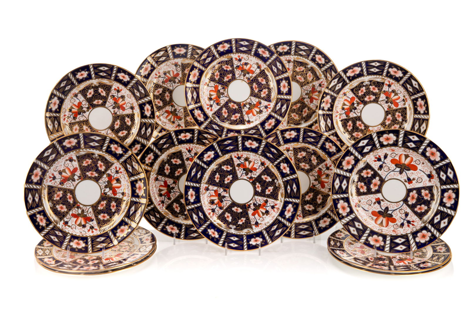 FOURTEEN ROYAL CROWN DERBY IMARI LUNCHEON PLATES (1 of 2)