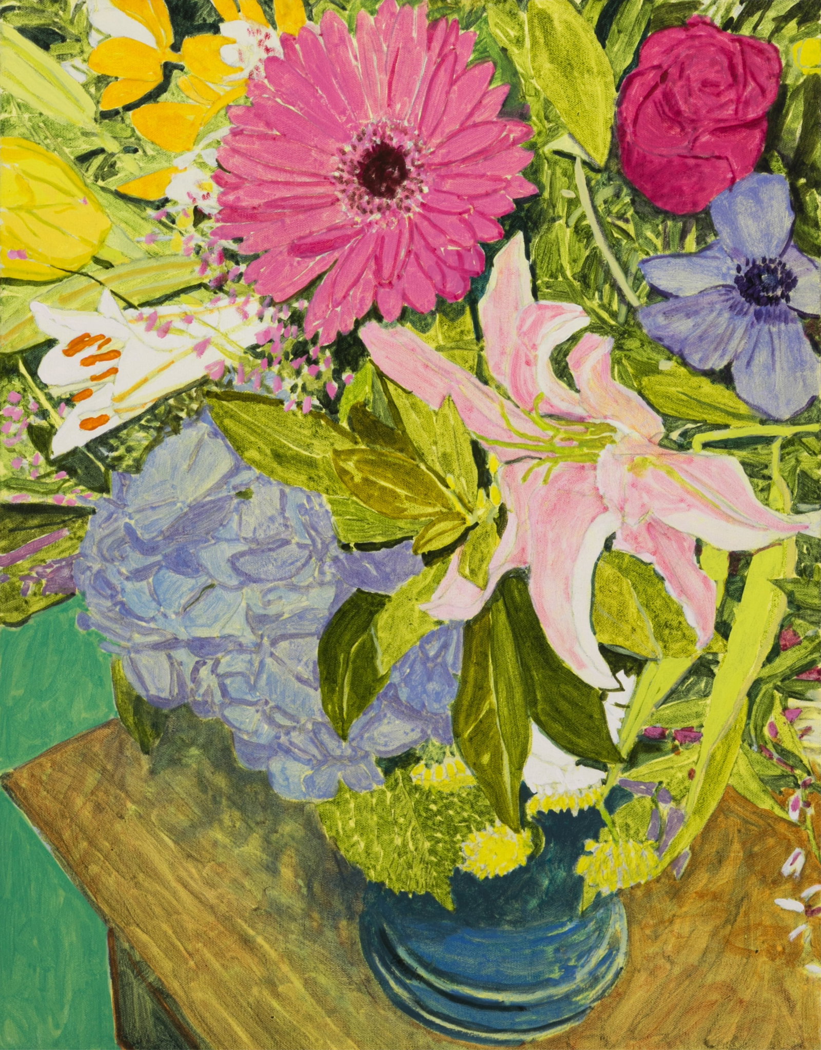 DARRELL BELL (Canadian, b. 1959): Blossoms #4, 2001 Oil on canvas H. 28" W. 22" Provenance: Private Collection (Toronto); Art Placement Inc. (Saskatoon)