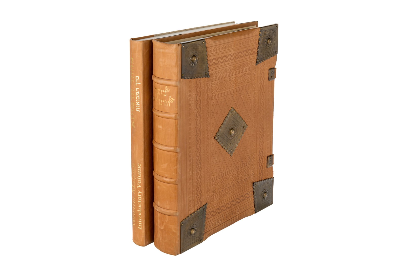 1985 REPRODUCTION OF THE WORMS MAHZOR: Limited edition 179 printed by the Jewish National and University Library in Jerusalem, publisher Cyelar Establishment. Representing the complete facsimile of the 1272 period Mahzor. together with the